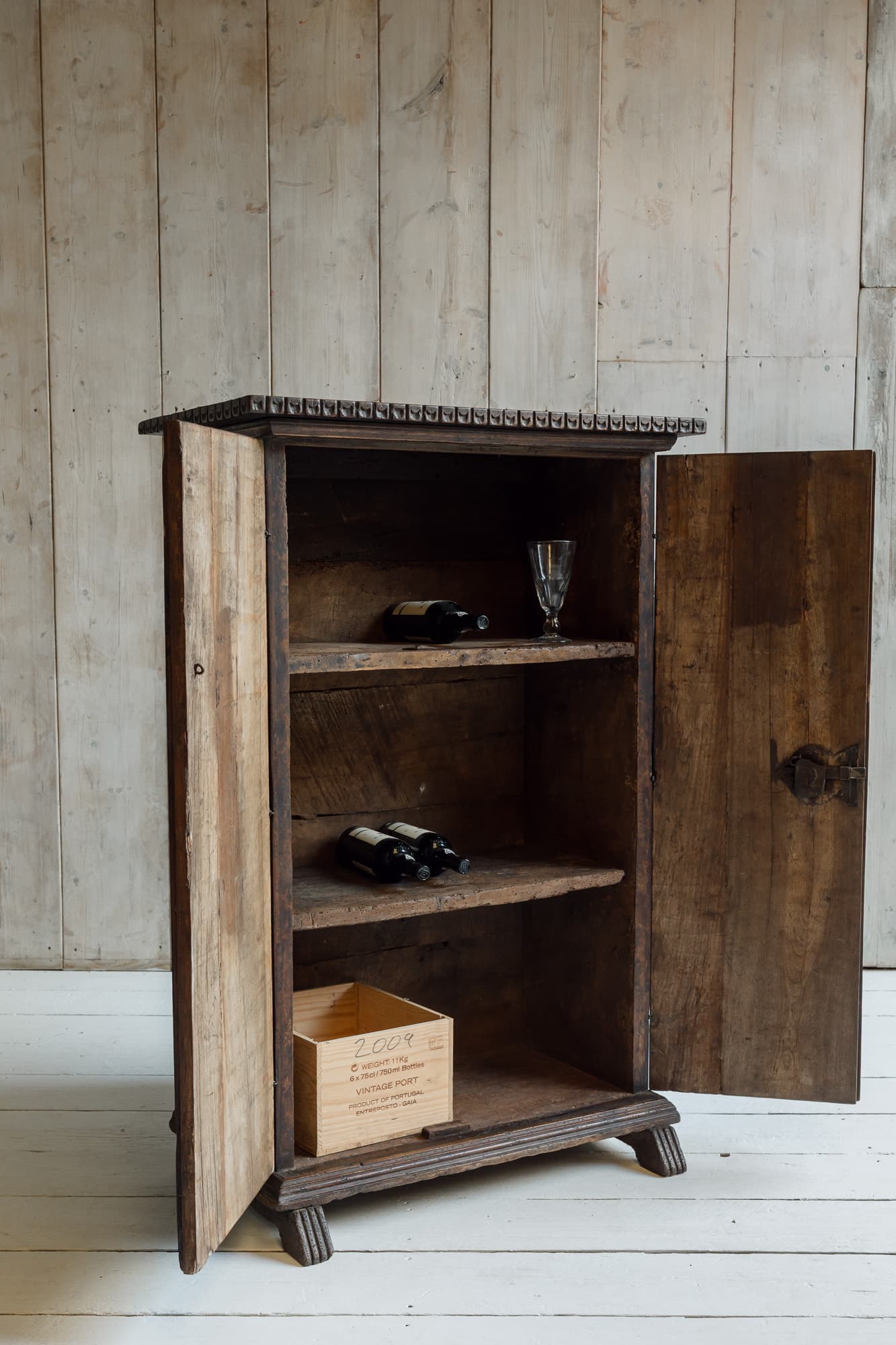 Italian Walnut Cupboard 17th Century