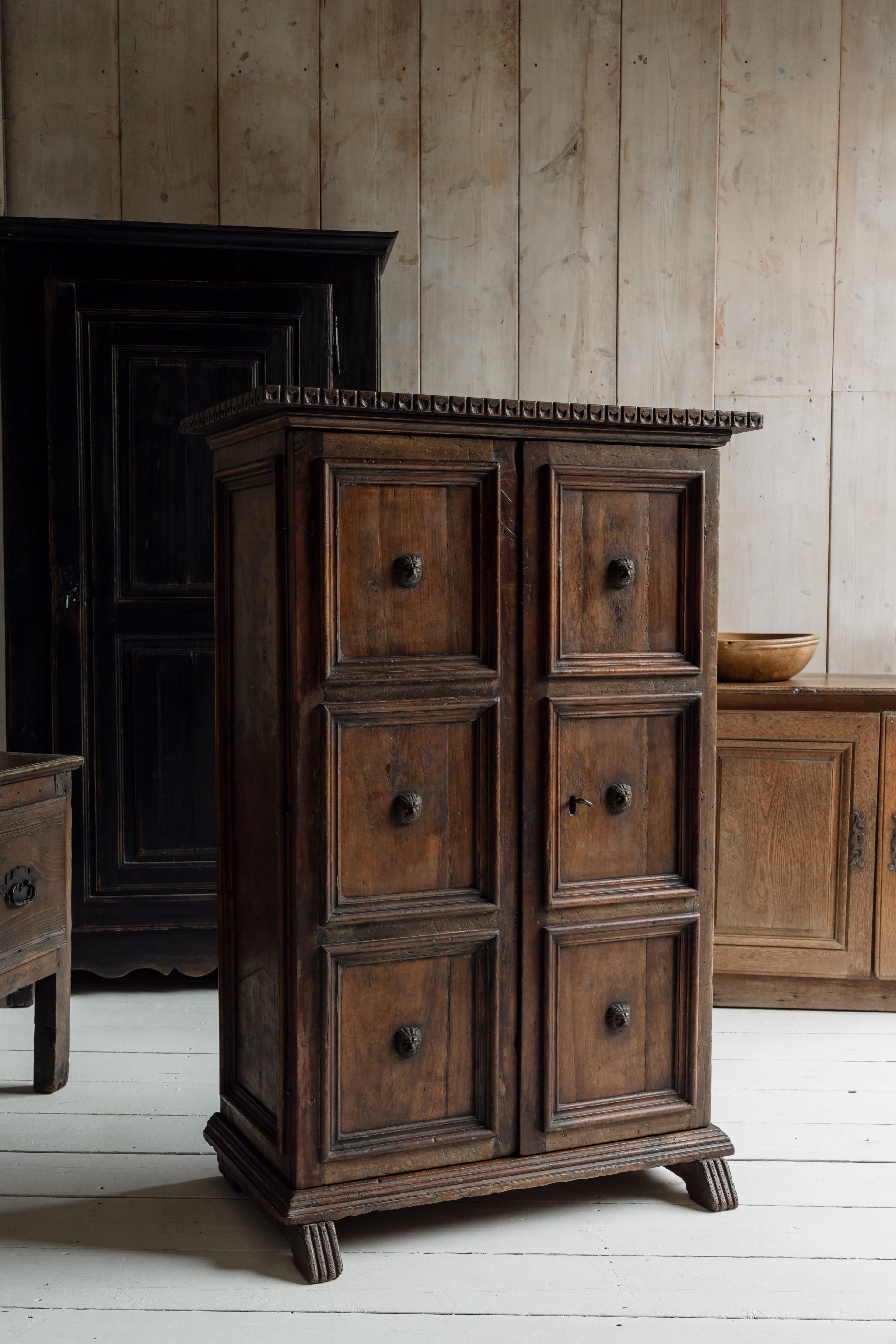 Italian Walnut Cupboard 17th Century