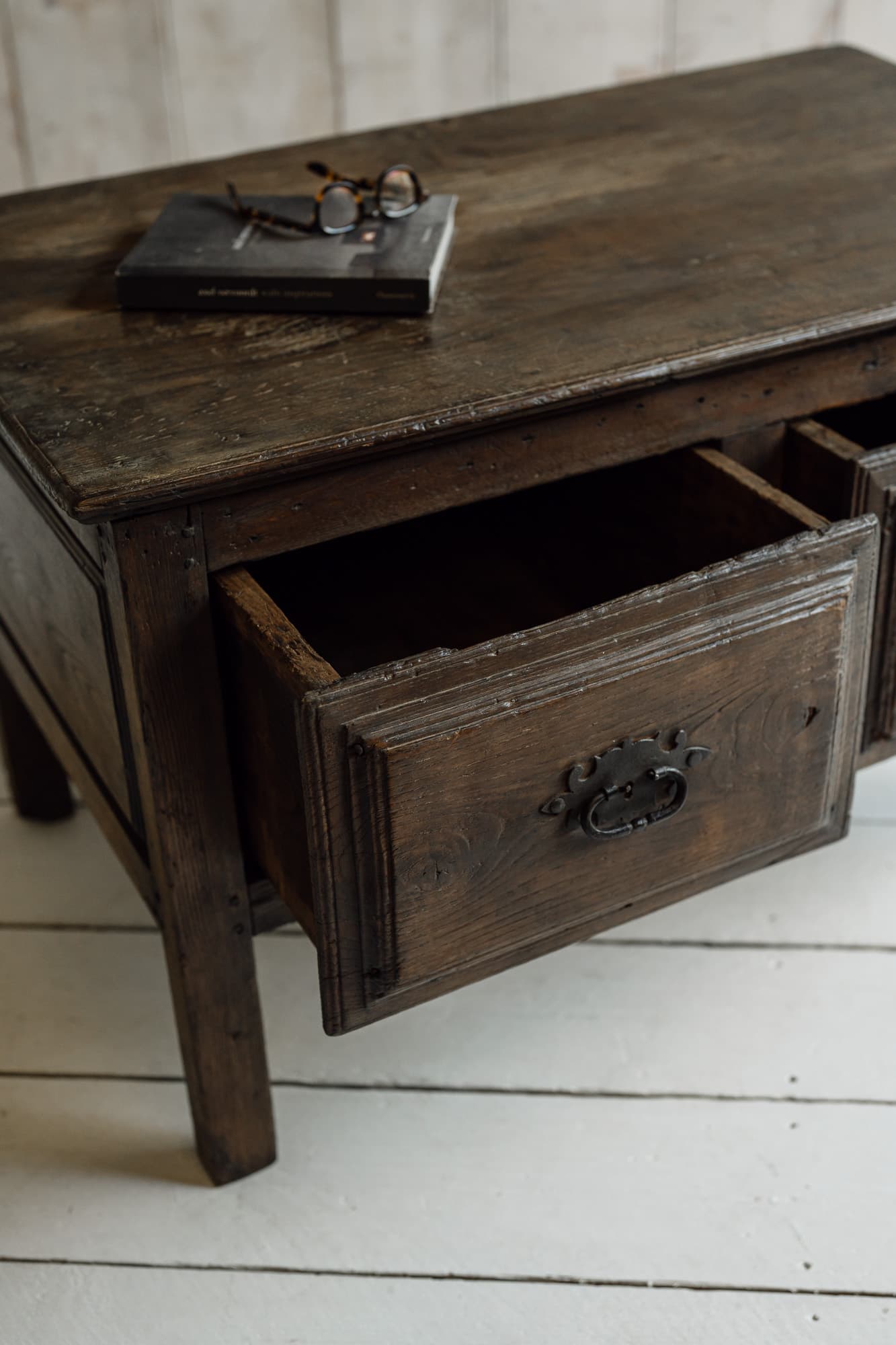 Late 18th Century Primitive Catalan Table in Solid Chestnut