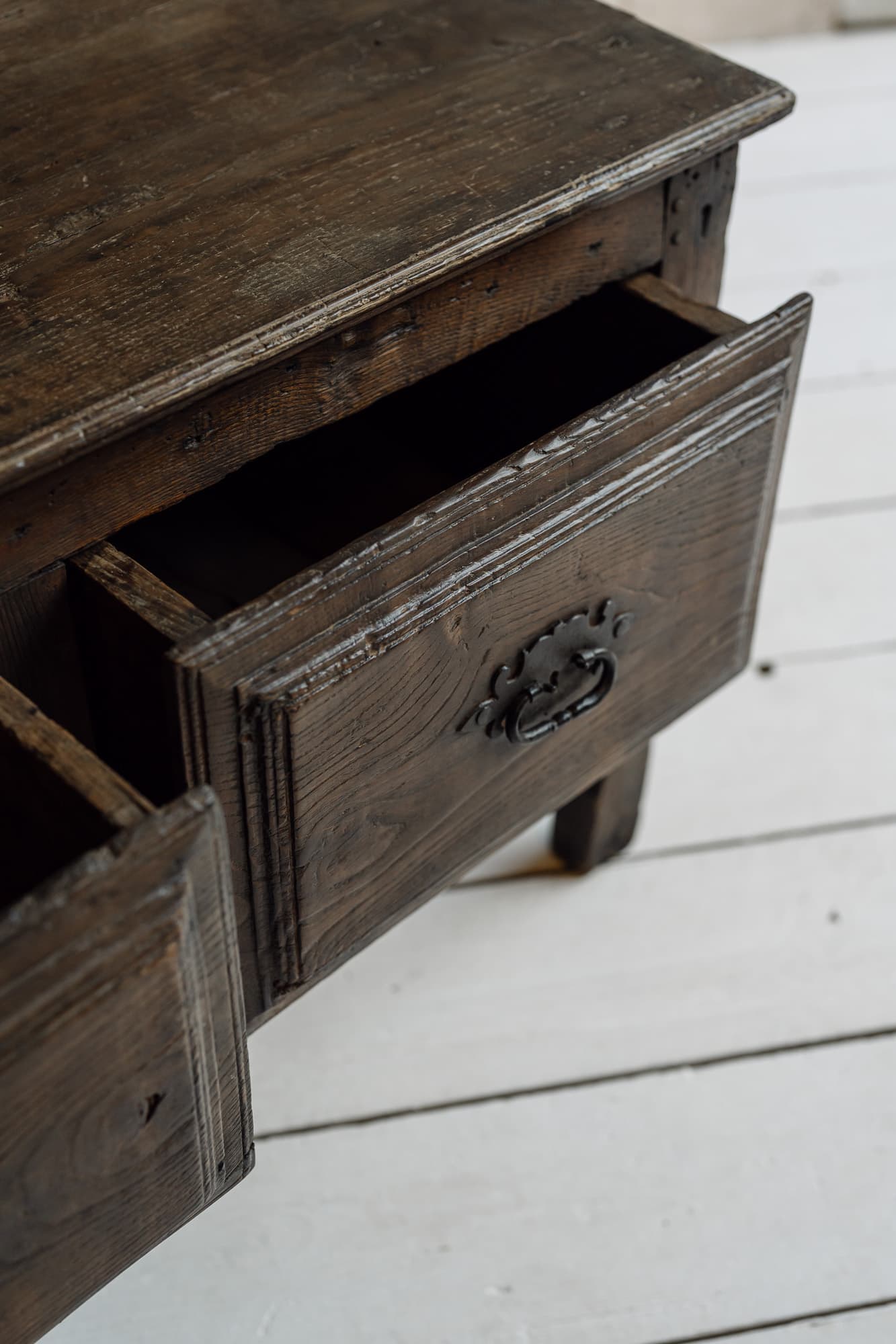 Late 18th Century Primitive Catalan Table in Solid Chestnut