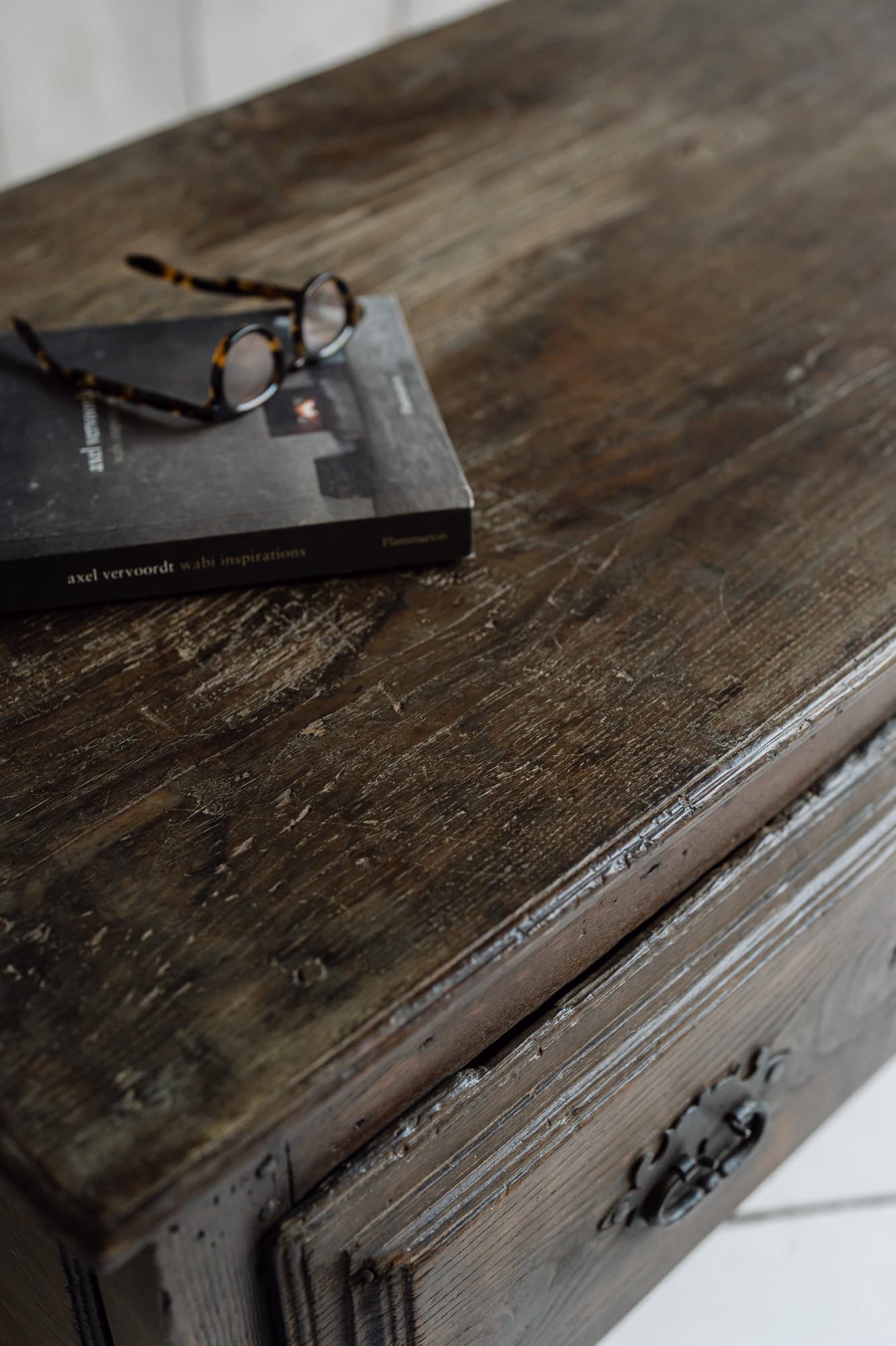 Late 18th Century Primitive Catalan Table in Solid Chestnut