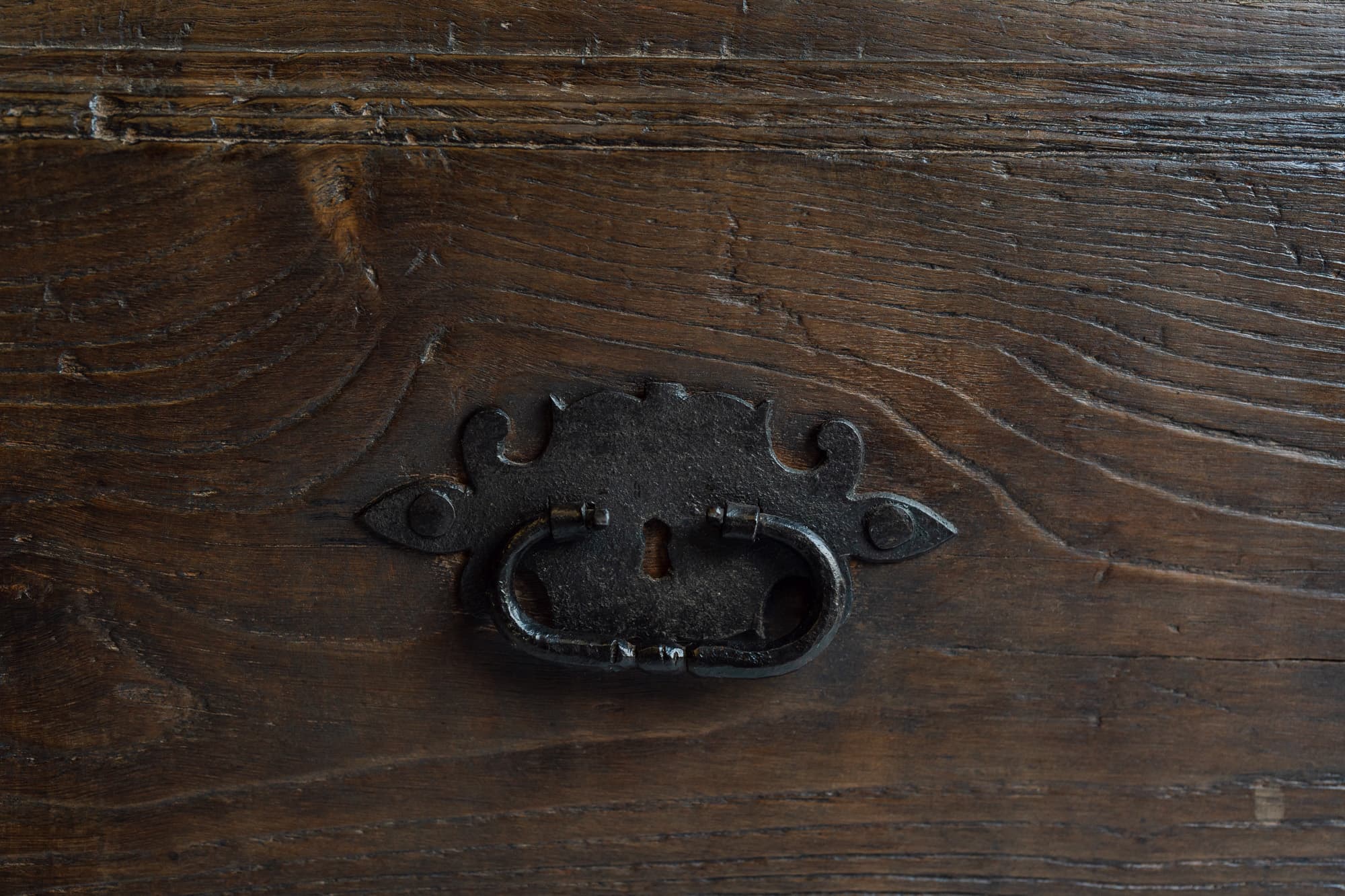 Late 18th Century Primitive Catalan Table in Solid Chestnut
