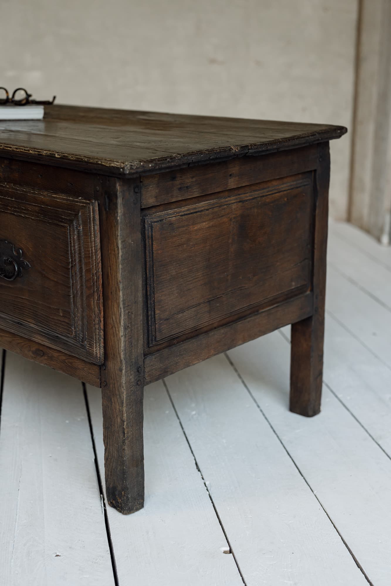 Late 18th Century Primitive Catalan Table in Solid Chestnut