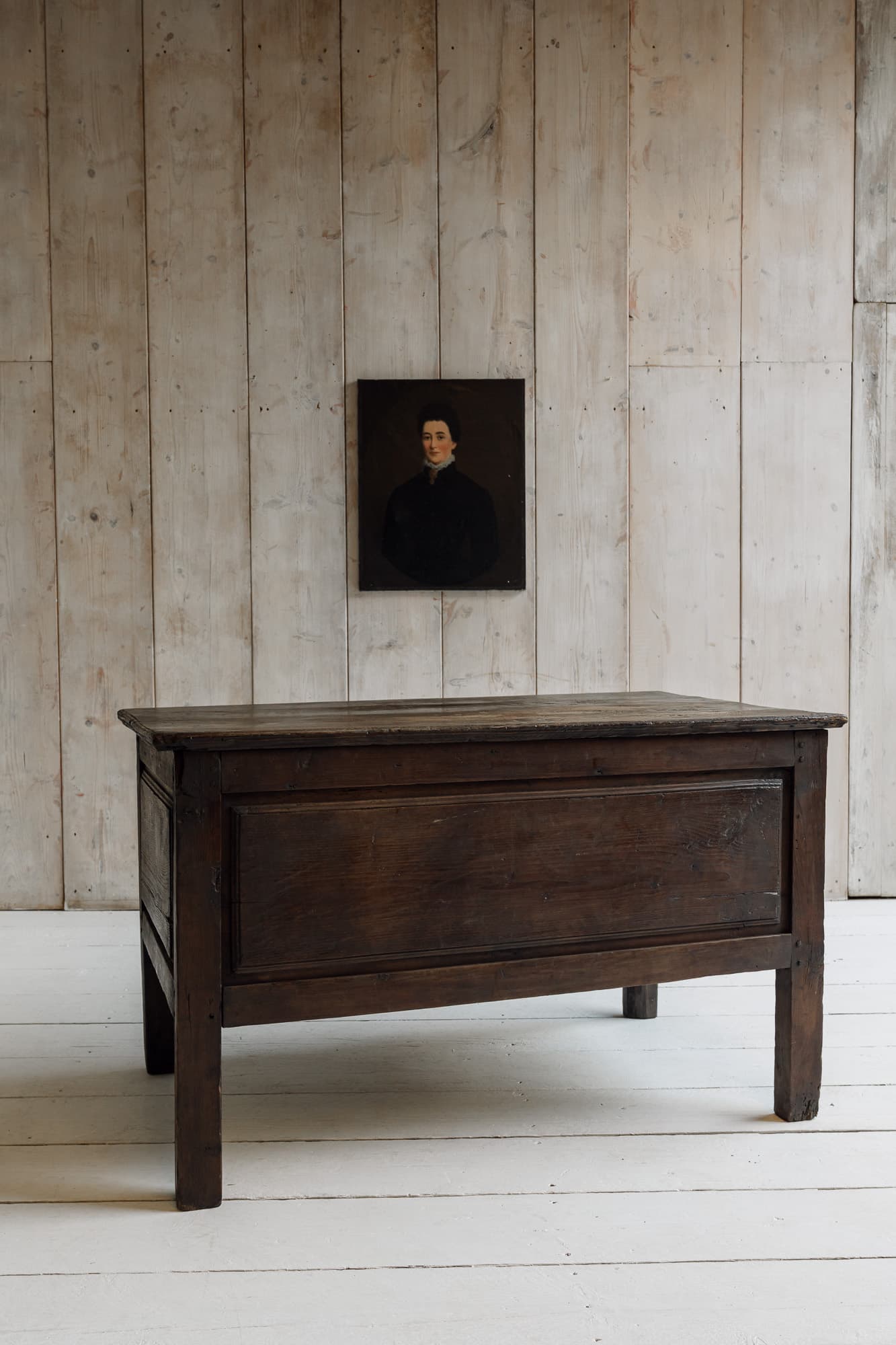 Late 18th Century Primitive Catalan Table in Solid Chestnut