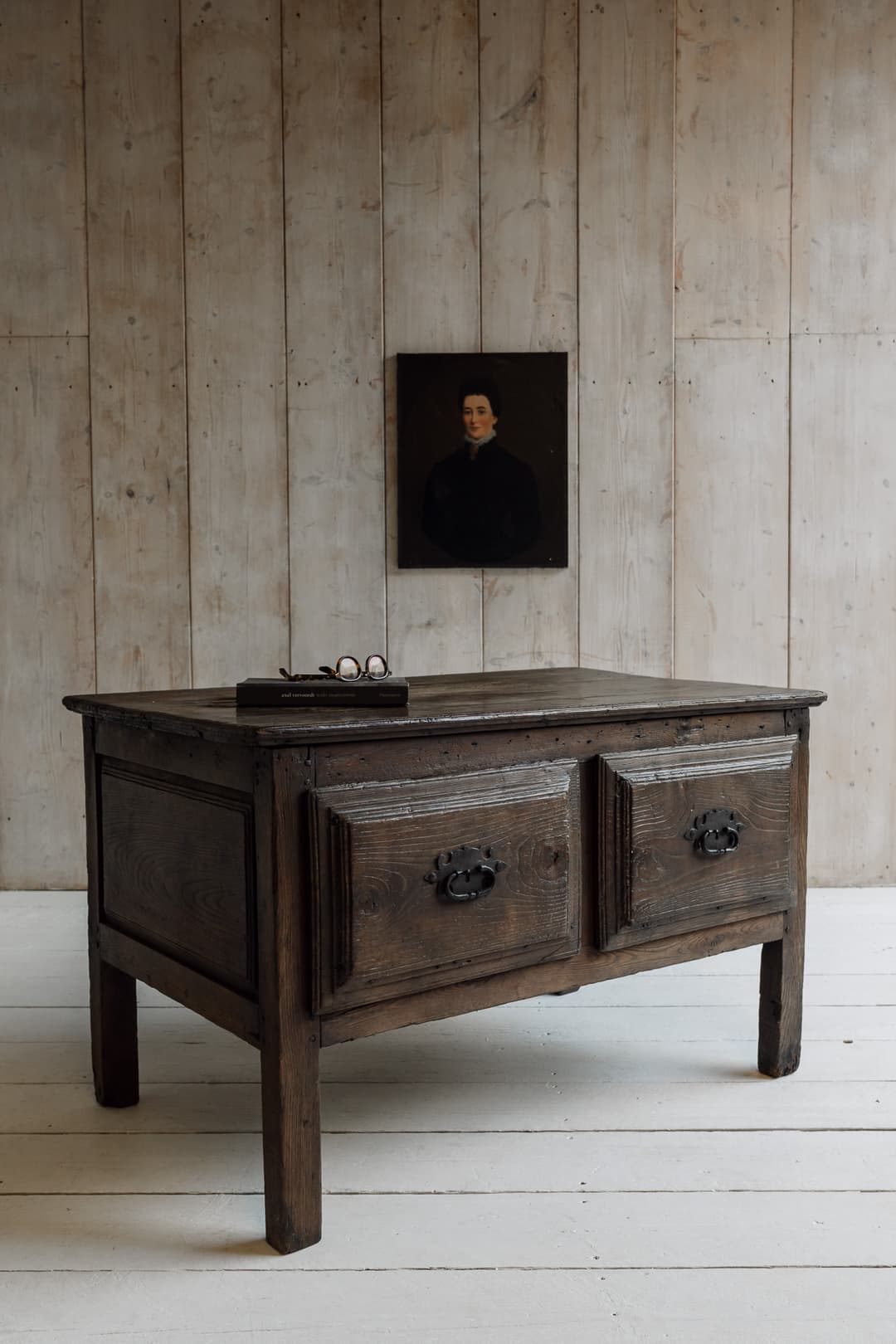 Late 18th Century Primitive Catalan Table in Solid Chestnut