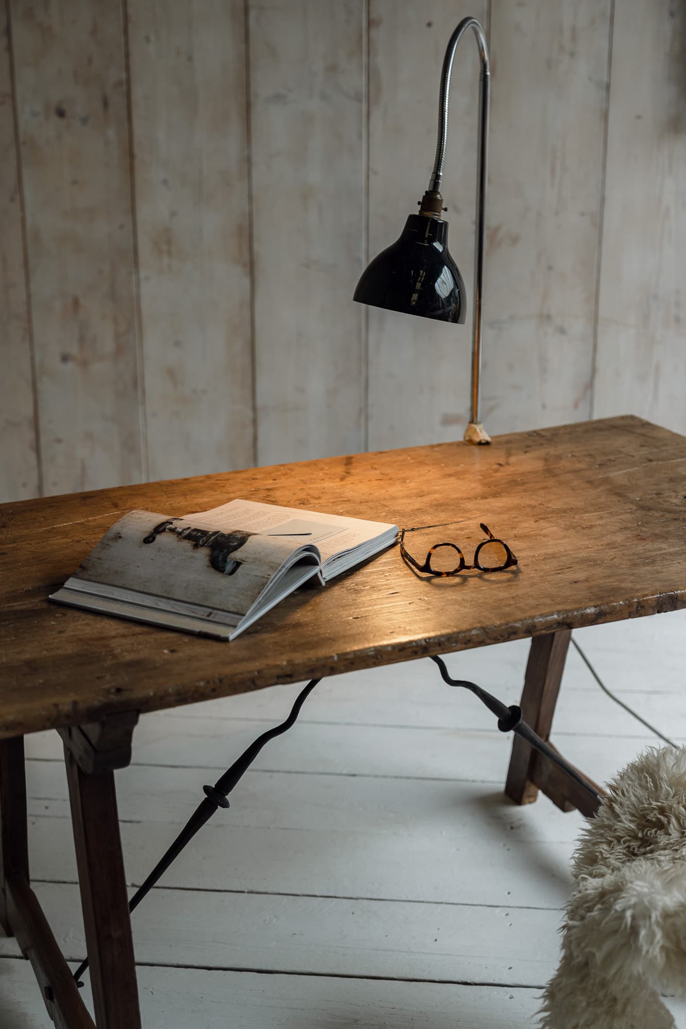 Late 18th Century Iberian Single Plank Chestnut Folding Trestle Table