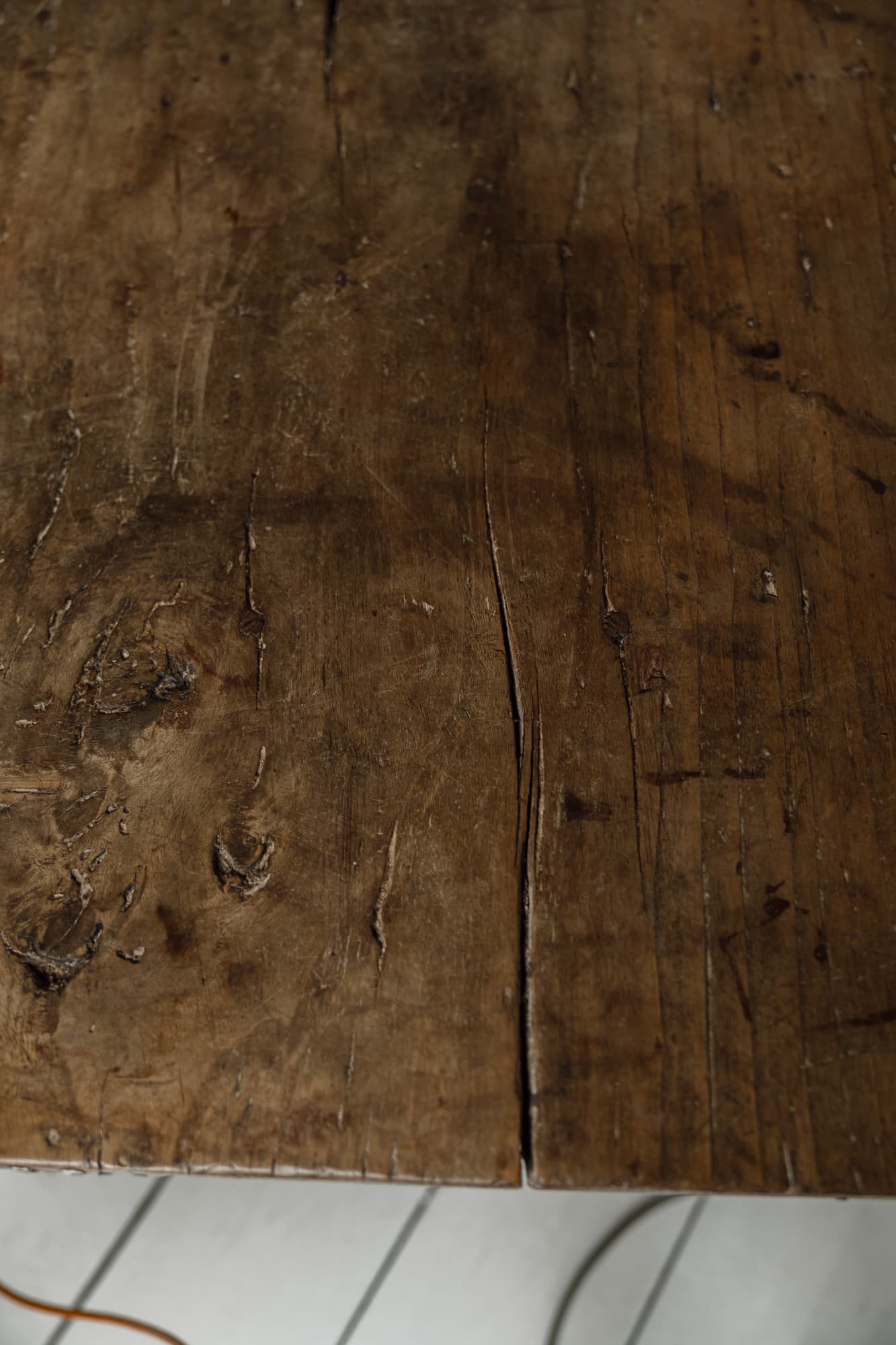 Late 18th Century Iberian Single Plank Chestnut Folding Trestle Table