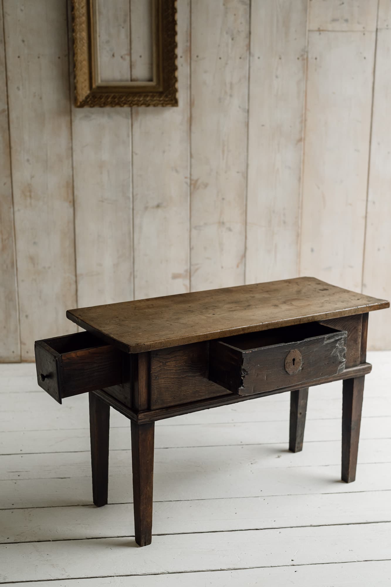 19th Century Iberian Chestnut Console / Lamp Table