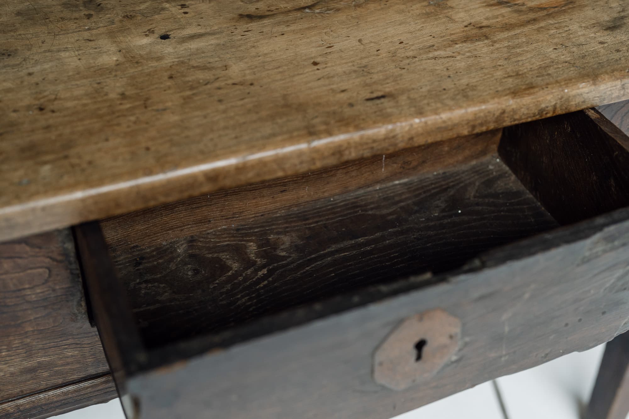 19th Century Iberian Chestnut Console / Lamp Table