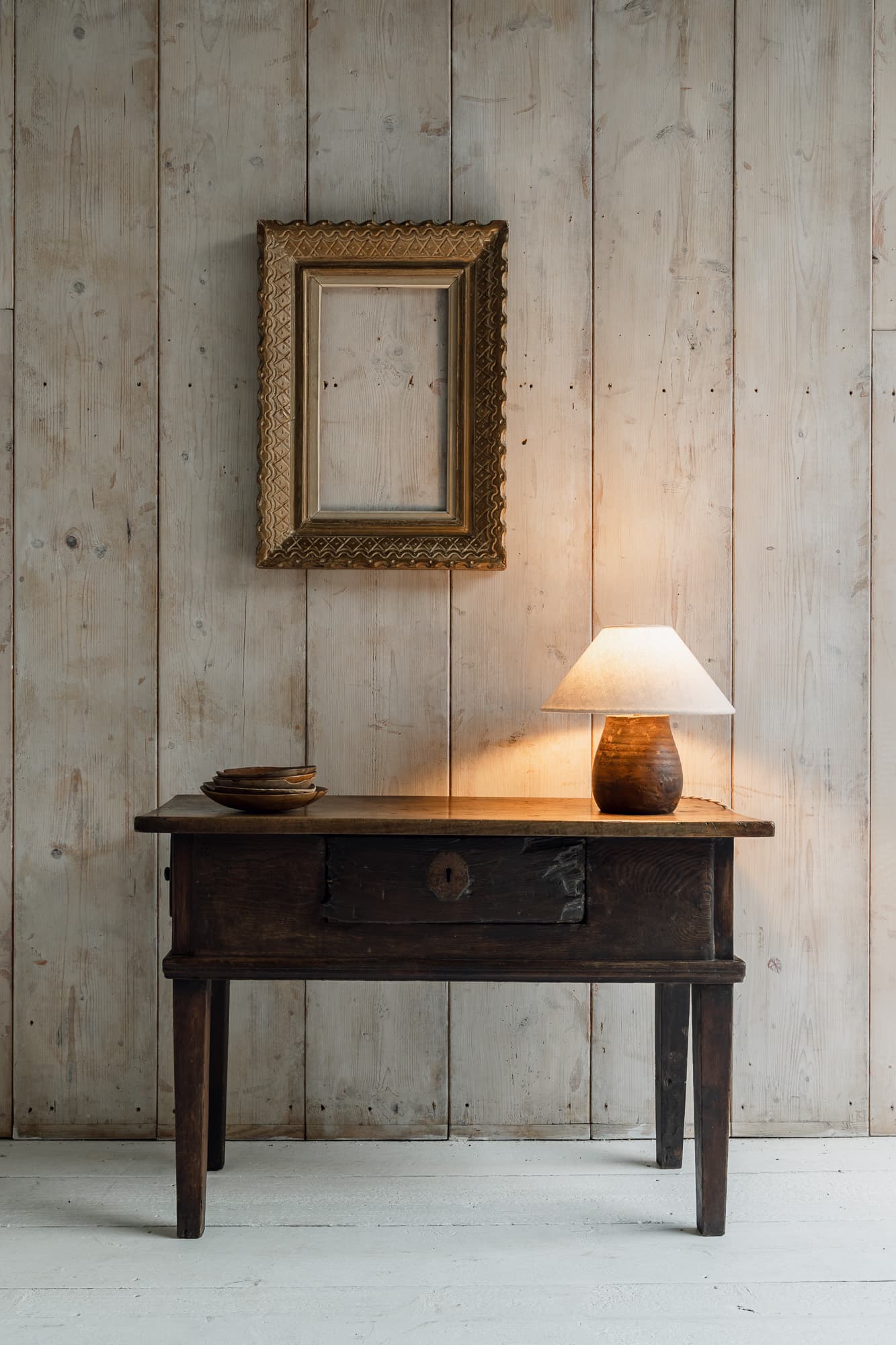 19th Century Iberian Chestnut Console / Lamp Table