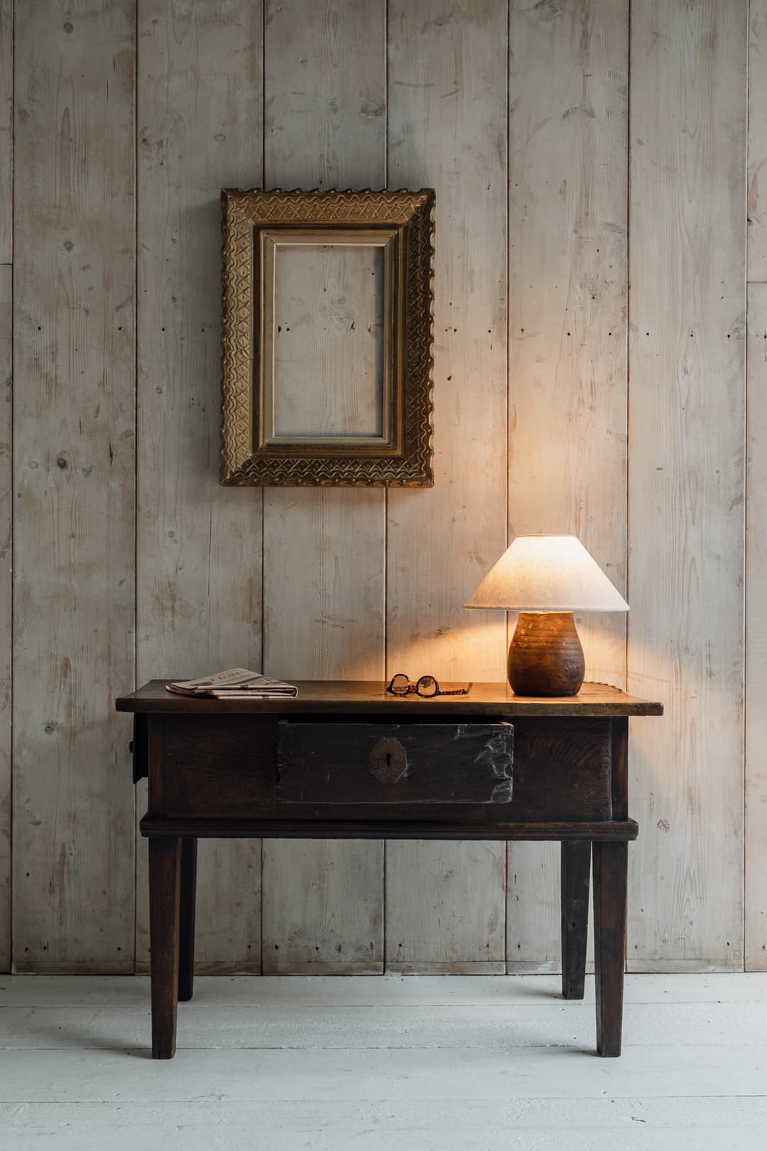 19th Century Iberian Chestnut Console / Lamp Table