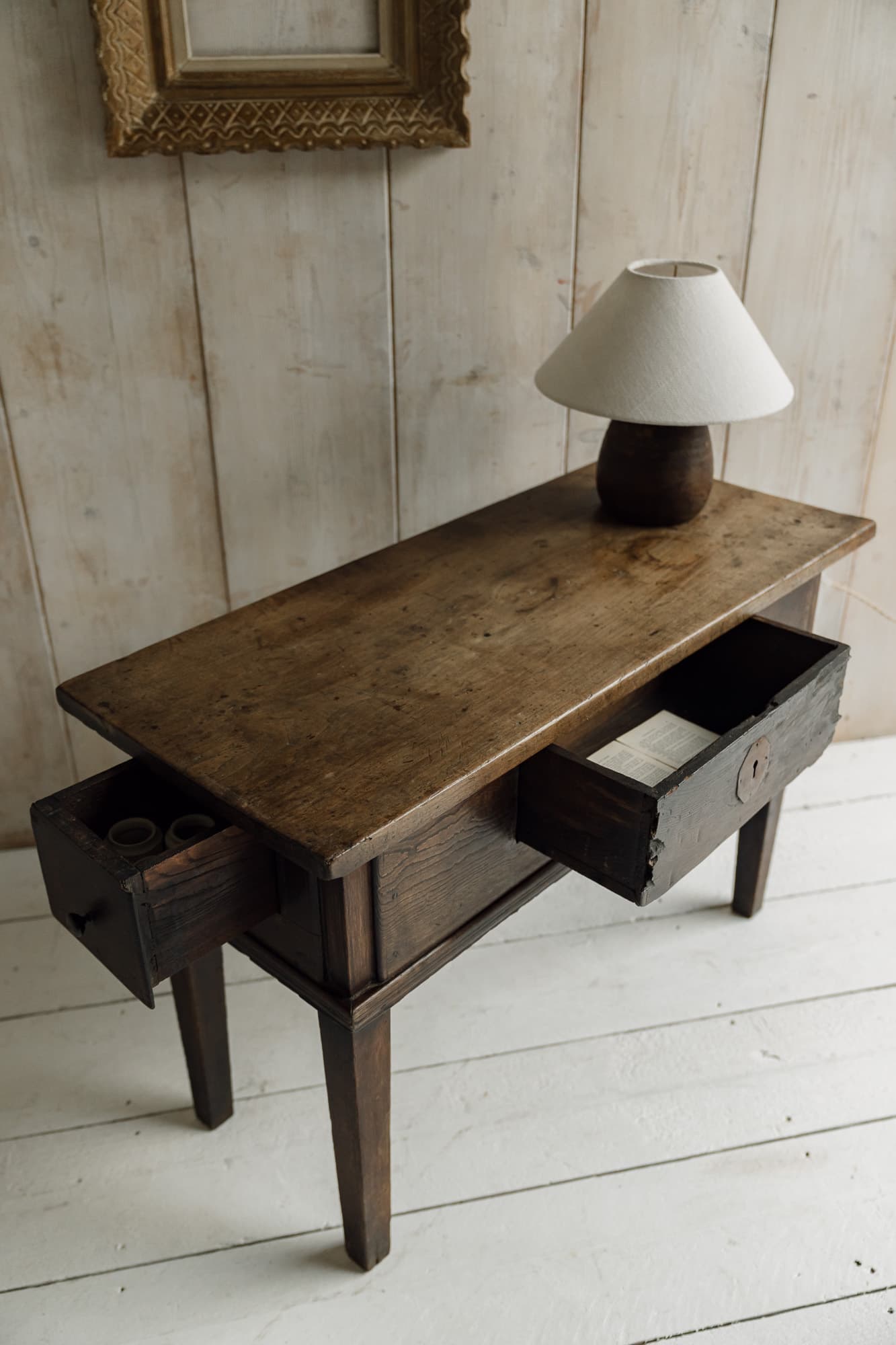 19th Century Iberian Chestnut Console / Lamp Table