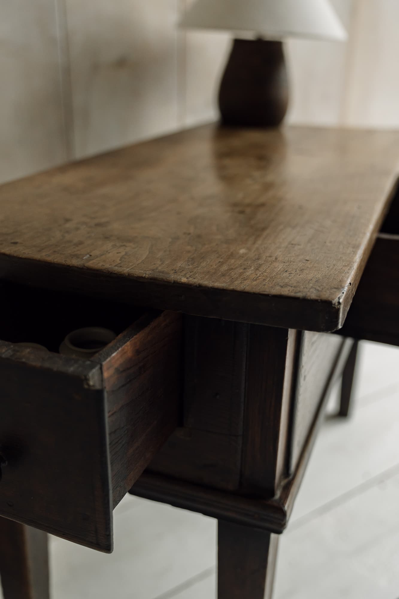 19th Century Iberian Chestnut Console / Lamp Table