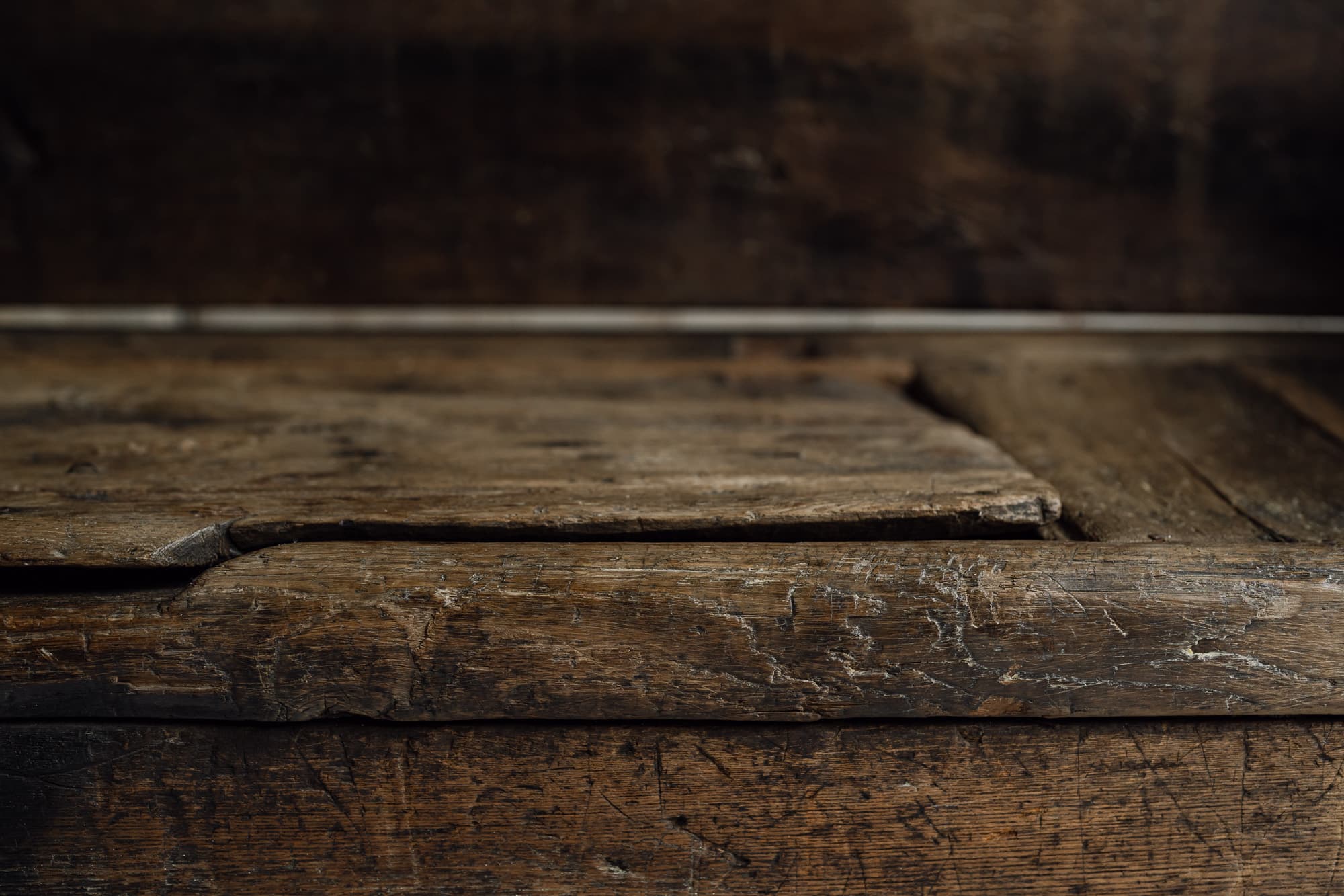 Monumental 18th Century Primitive Portuguese Bench in Chestnut