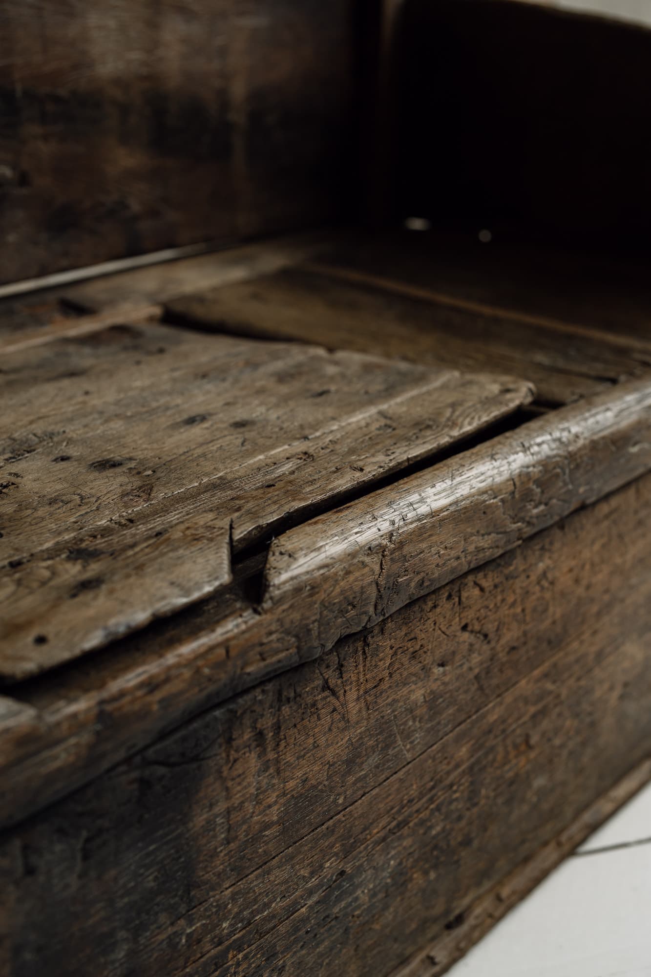 Monumental 18th Century Primitive Portuguese Bench in Chestnut