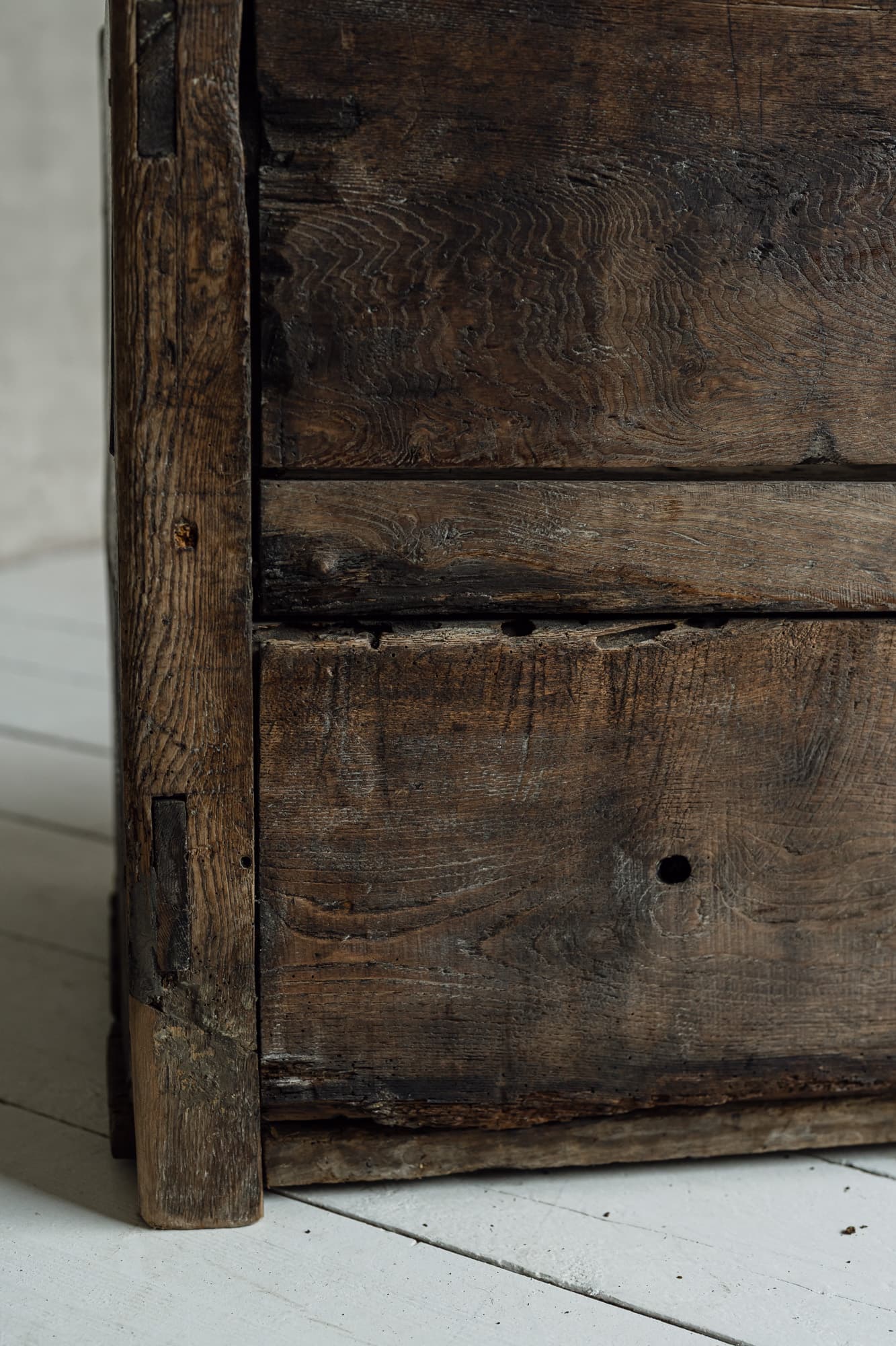 Monumental 18th Century Primitive Portuguese Bench in Chestnut