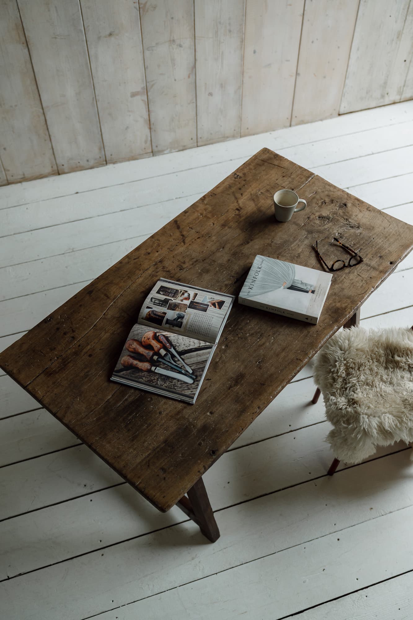Late 18th Century Iberian Single Plank Chestnut Folding Trestle Table