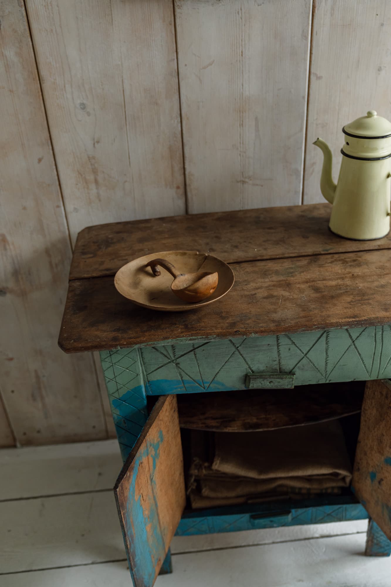 Late 19th Century Alpine Painted Folk Art Cupboard