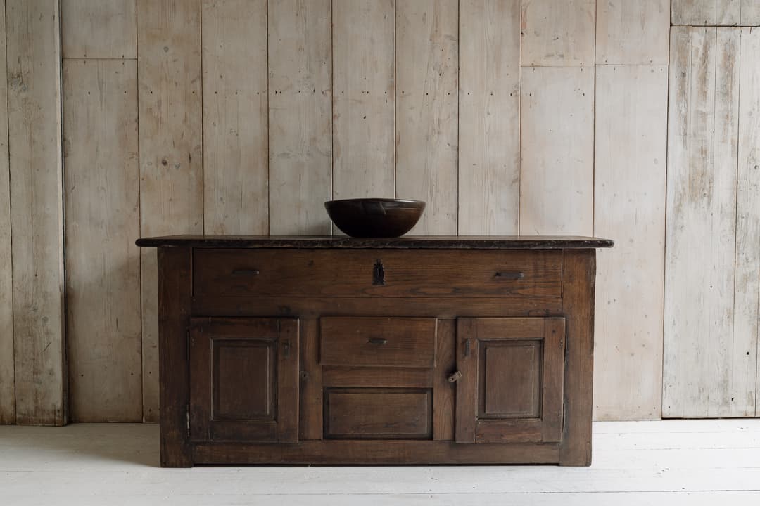 Antique French Oak Country Kitchen Cupboard