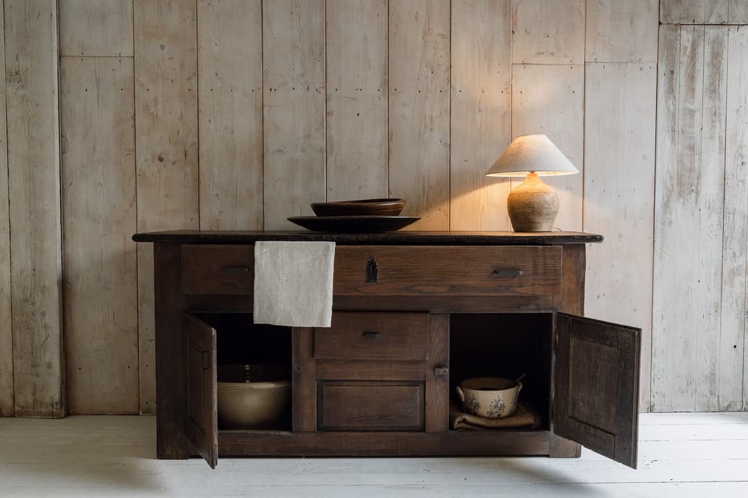 Antique French Oak Country Kitchen Cupboard