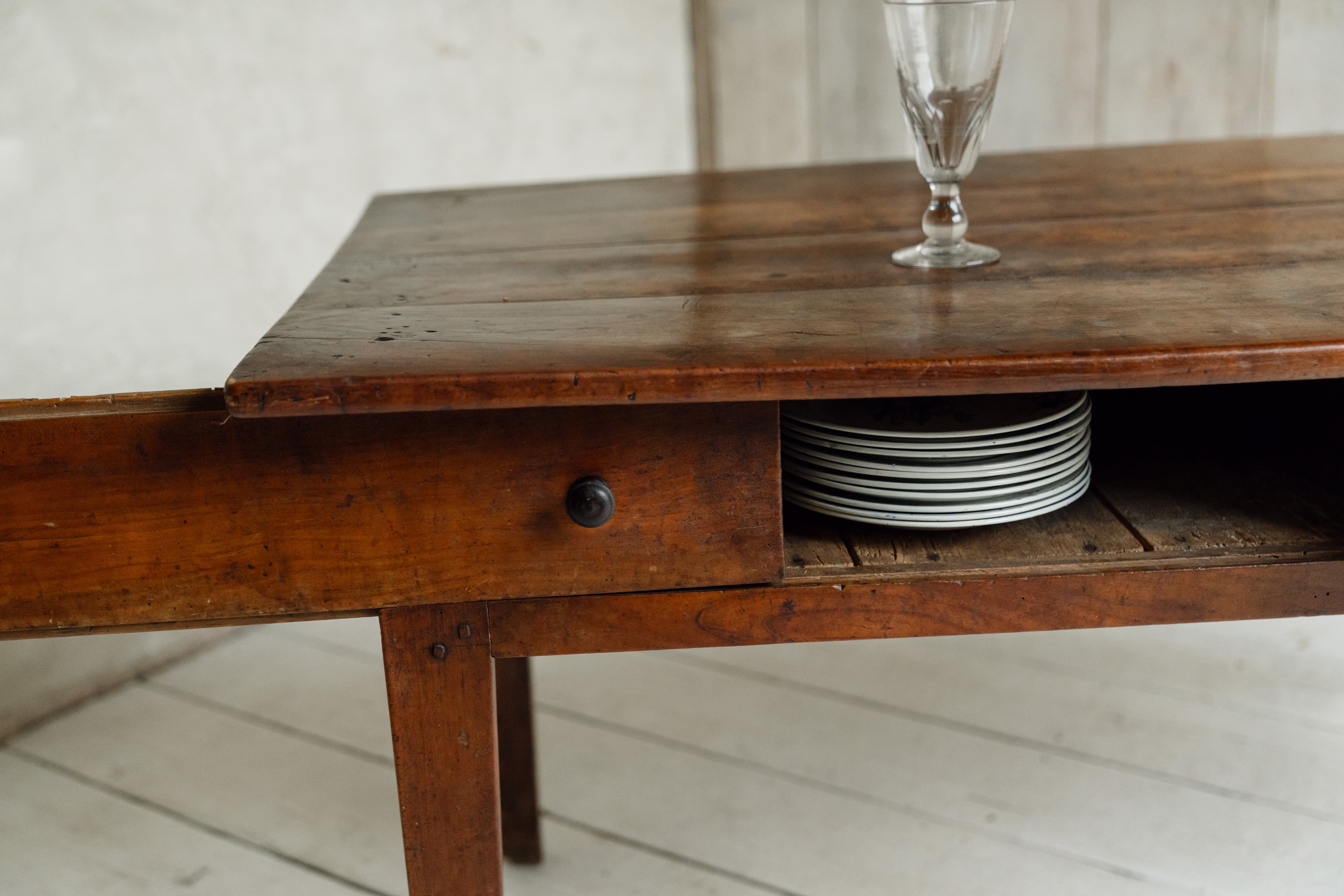 Elm Vernacular Alpine Work Table from the Savoie Region