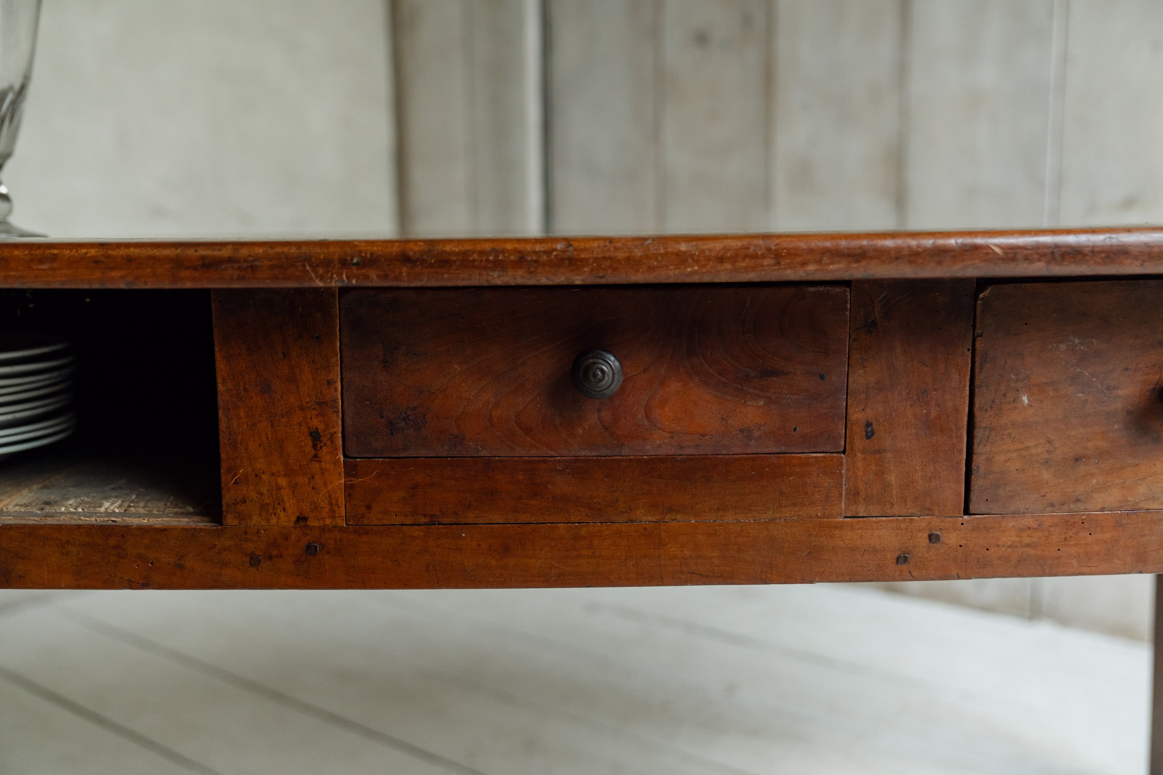 Elm Vernacular Alpine Work Table from the Savoie Region