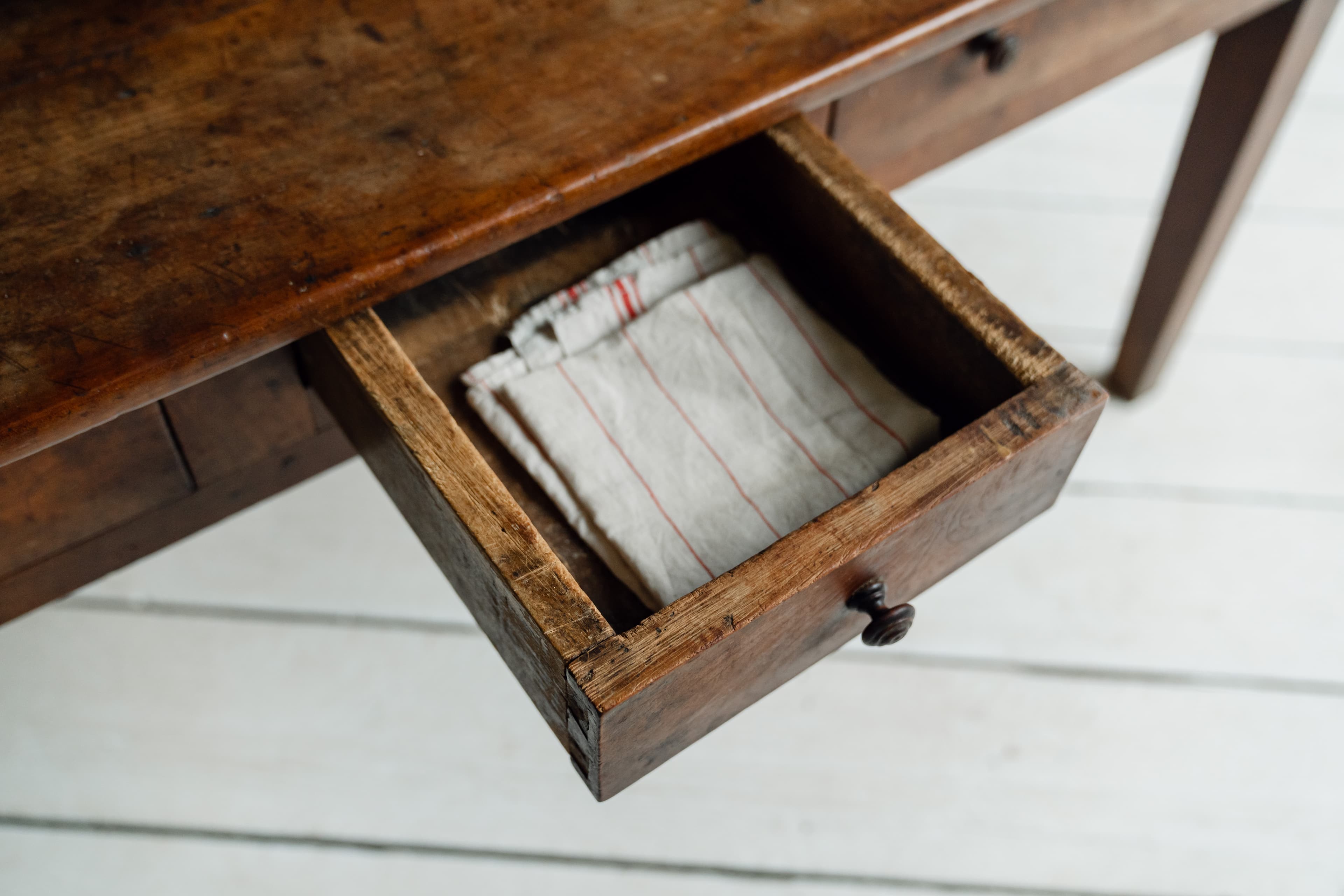 Elm Vernacular Alpine Work Table from the Savoie Region