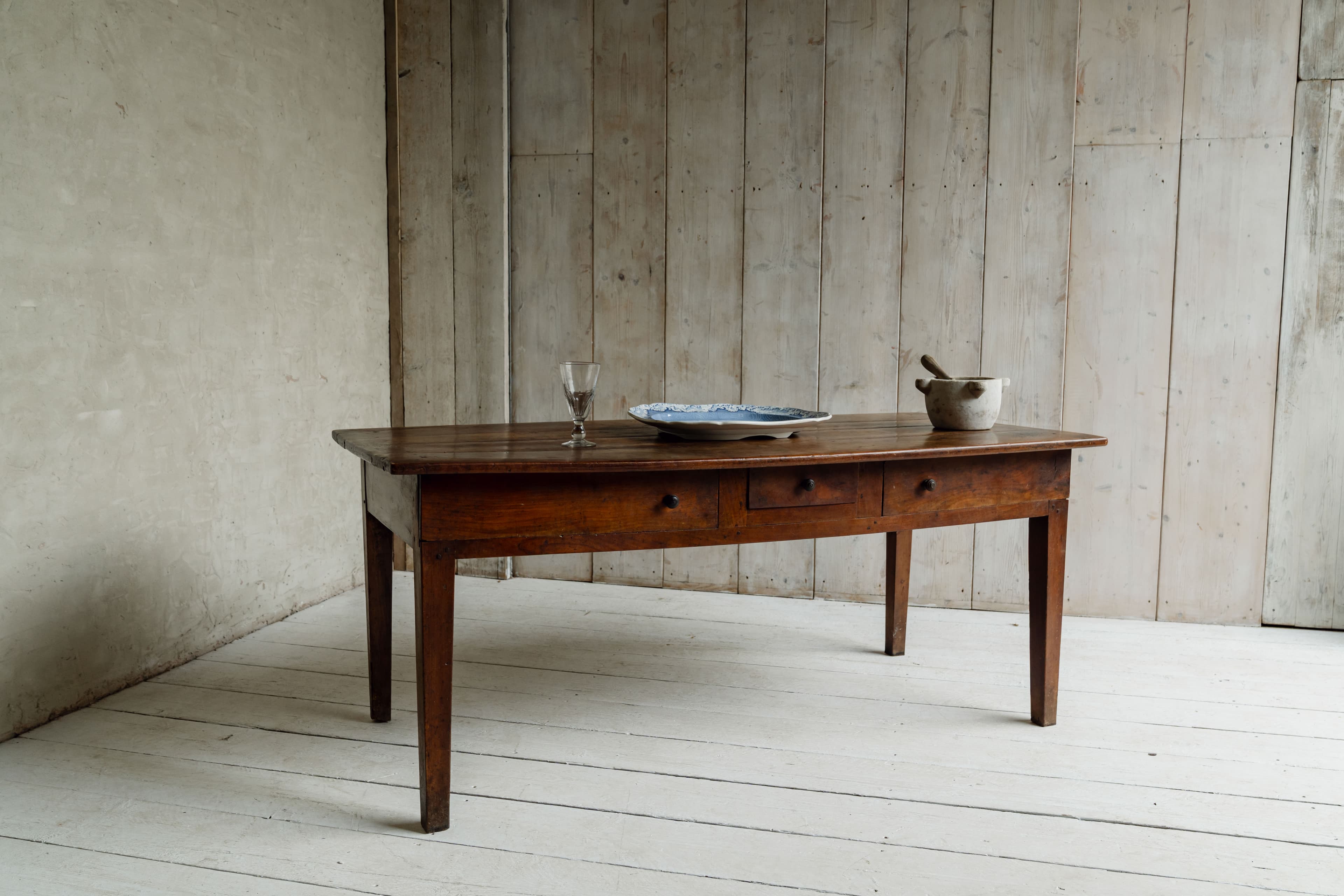 Elm Vernacular Alpine Work Table from the Savoie Region