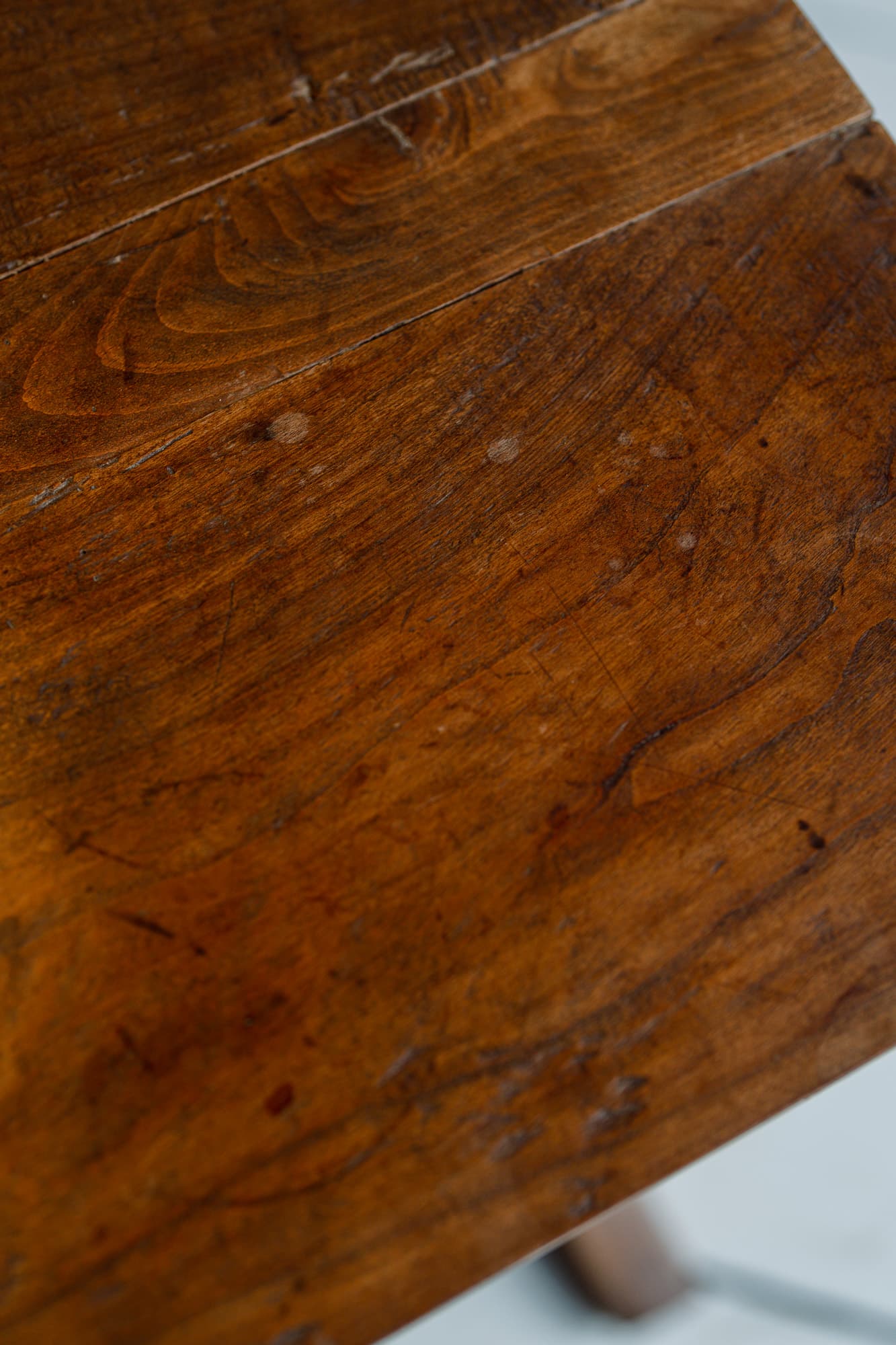 French Alpine Vernacular Elm Drop-Leaf Table, Savoie, Late 19th Century