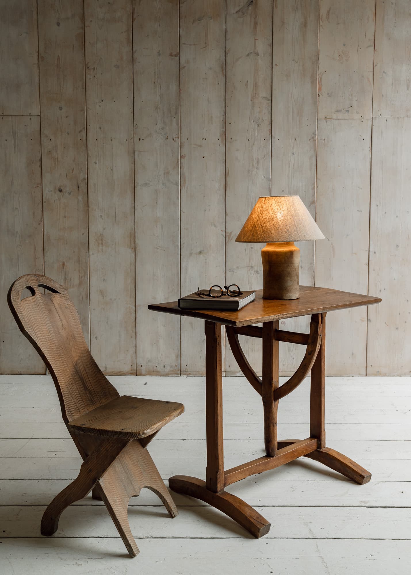 French Alpine Vernacular Elm Drop-Leaf Table, Savoie, Late 19th Century