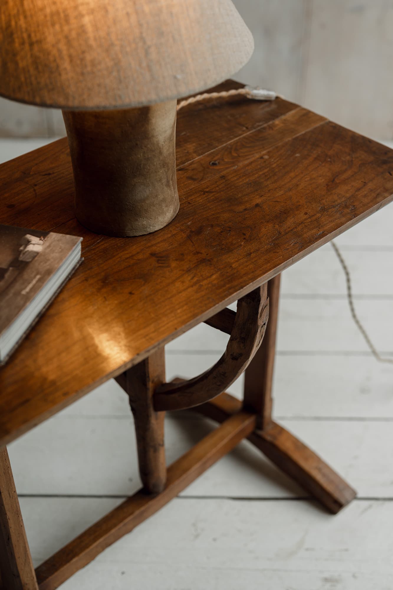 French Alpine Vernacular Elm Drop-Leaf Table, Savoie, Late 19th Century