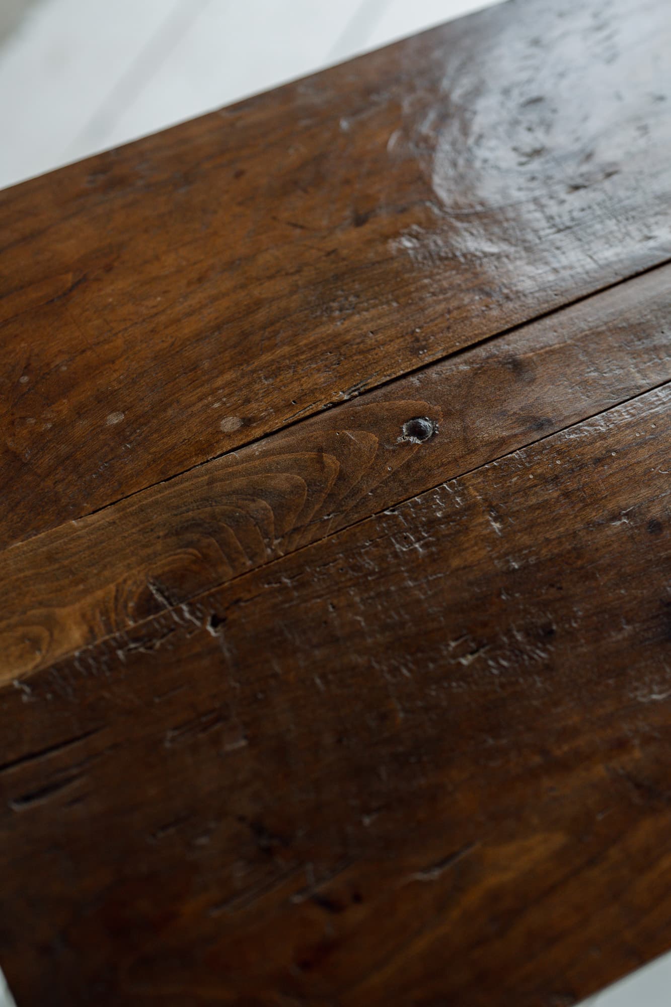 French Alpine Vernacular Elm Drop-Leaf Table, Savoie, Late 19th Century