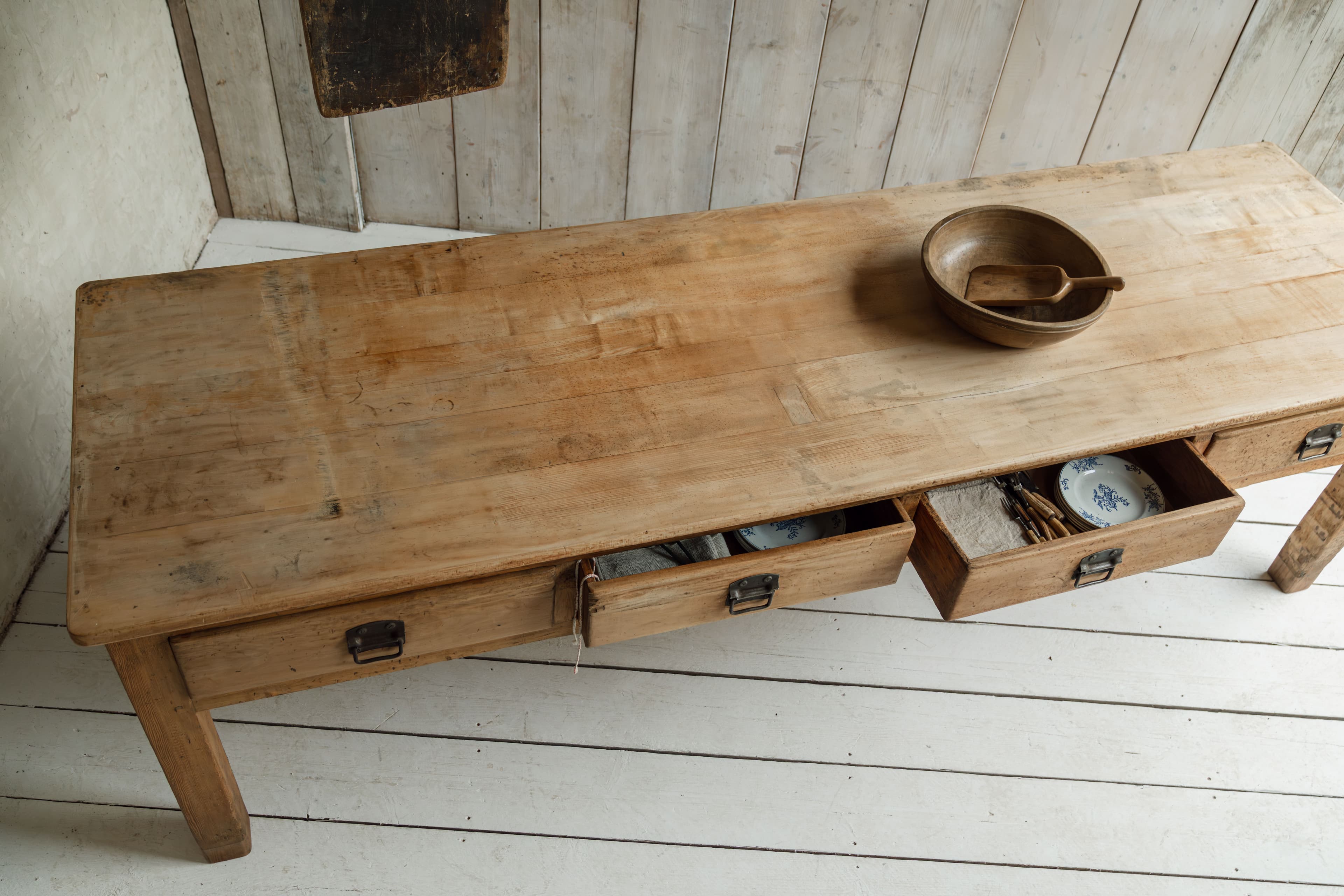 Monumental English Baker's Table - Yorkshire, Late 19th Century