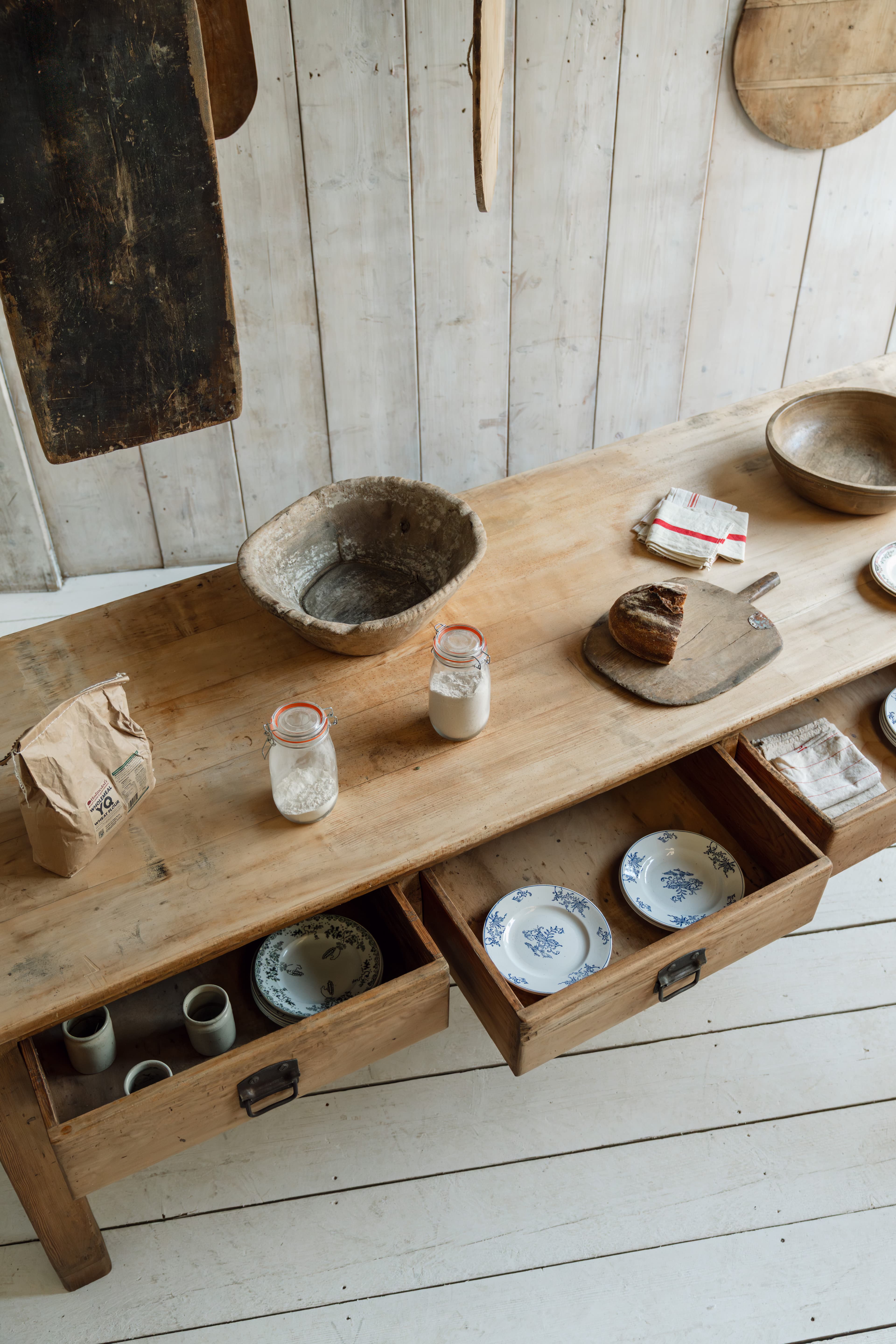 Monumental English Baker's Table - Yorkshire, Late 19th Century