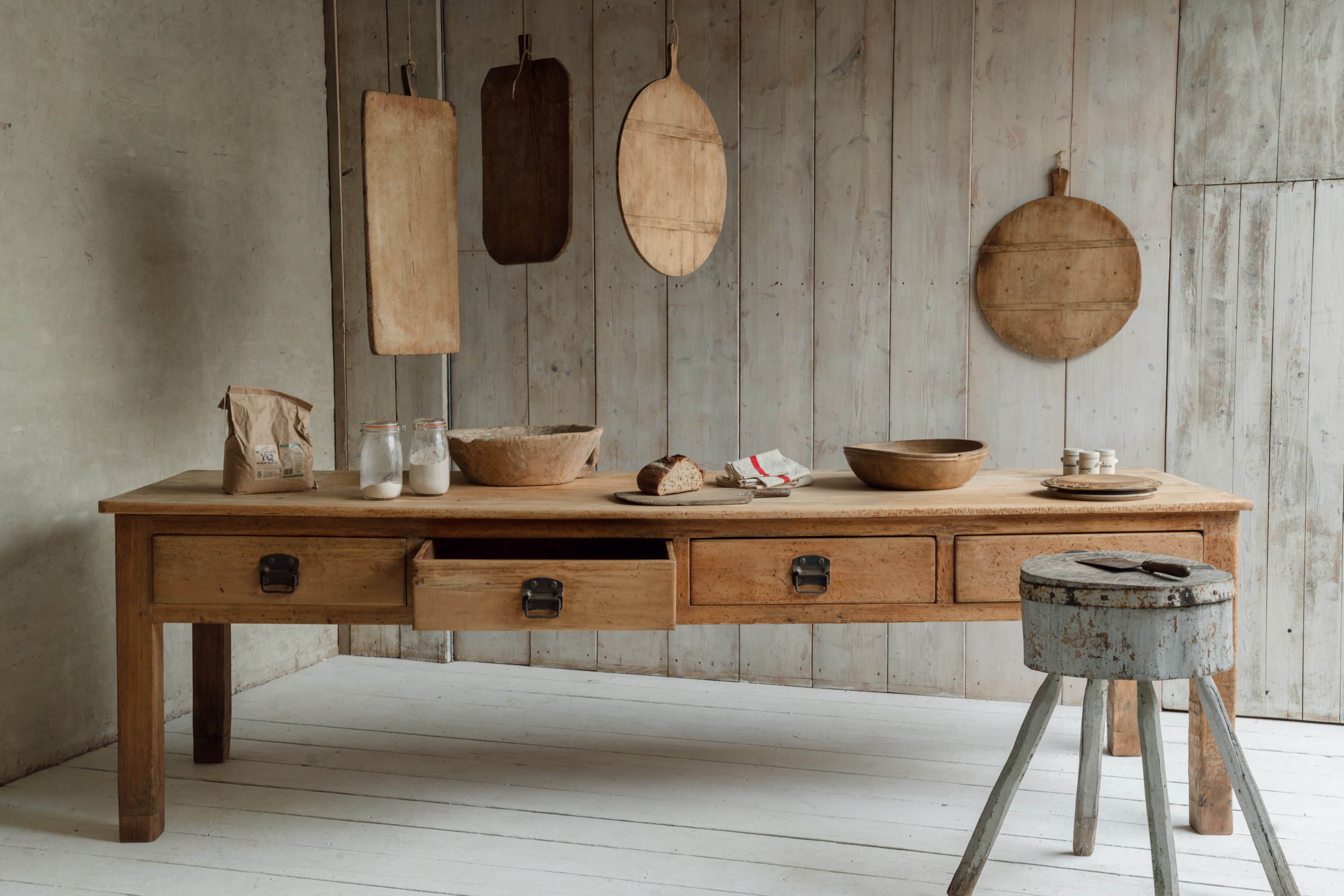 Monumental English Baker's Table - Yorkshire, Late 19th Century