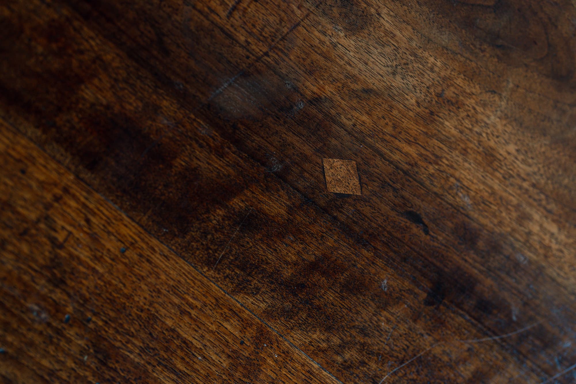 Exceptional Italian Walnut Trestle Table / Console.