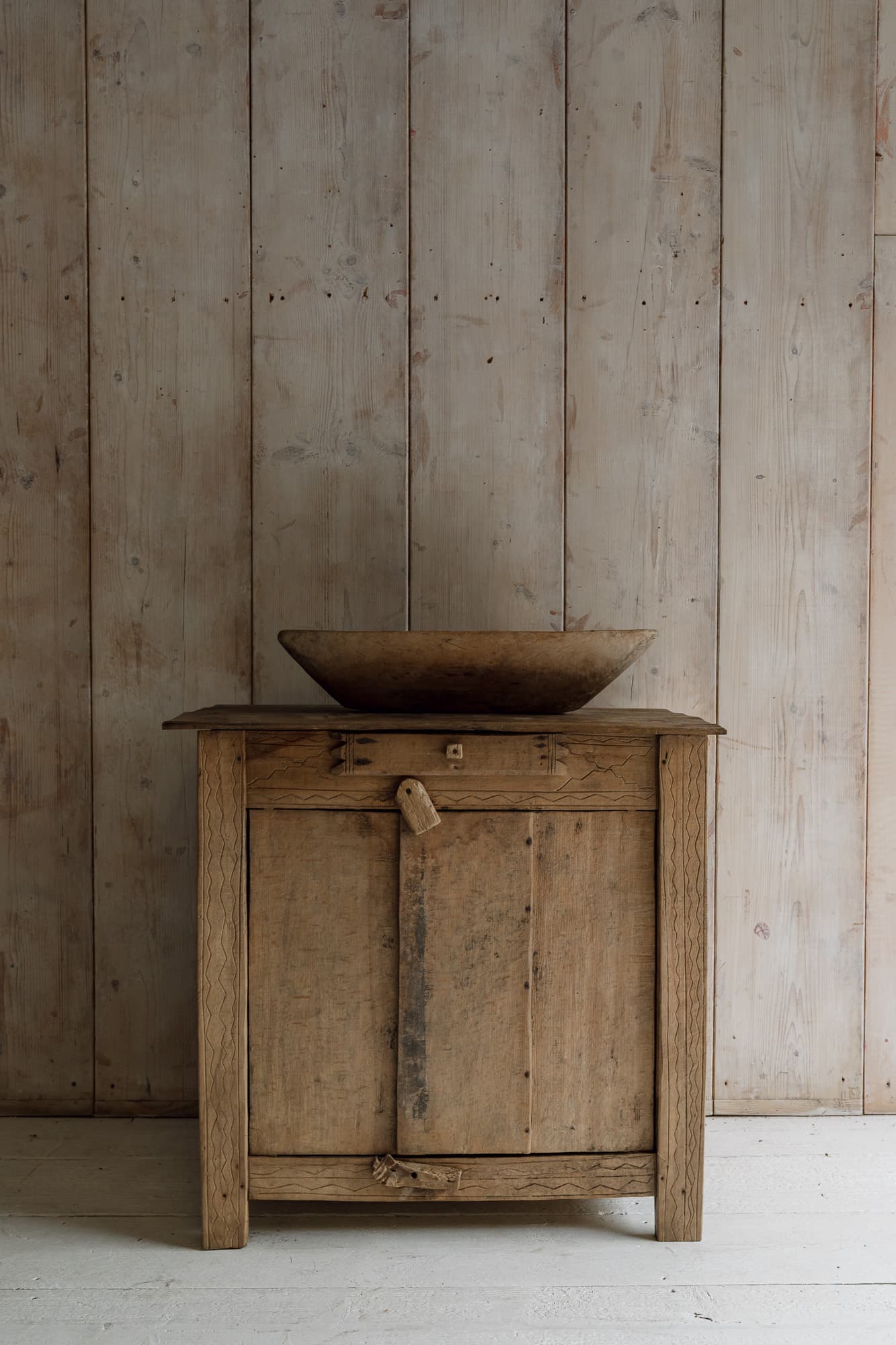 Naive Folk Art Cupboardwith Inscribed Detail