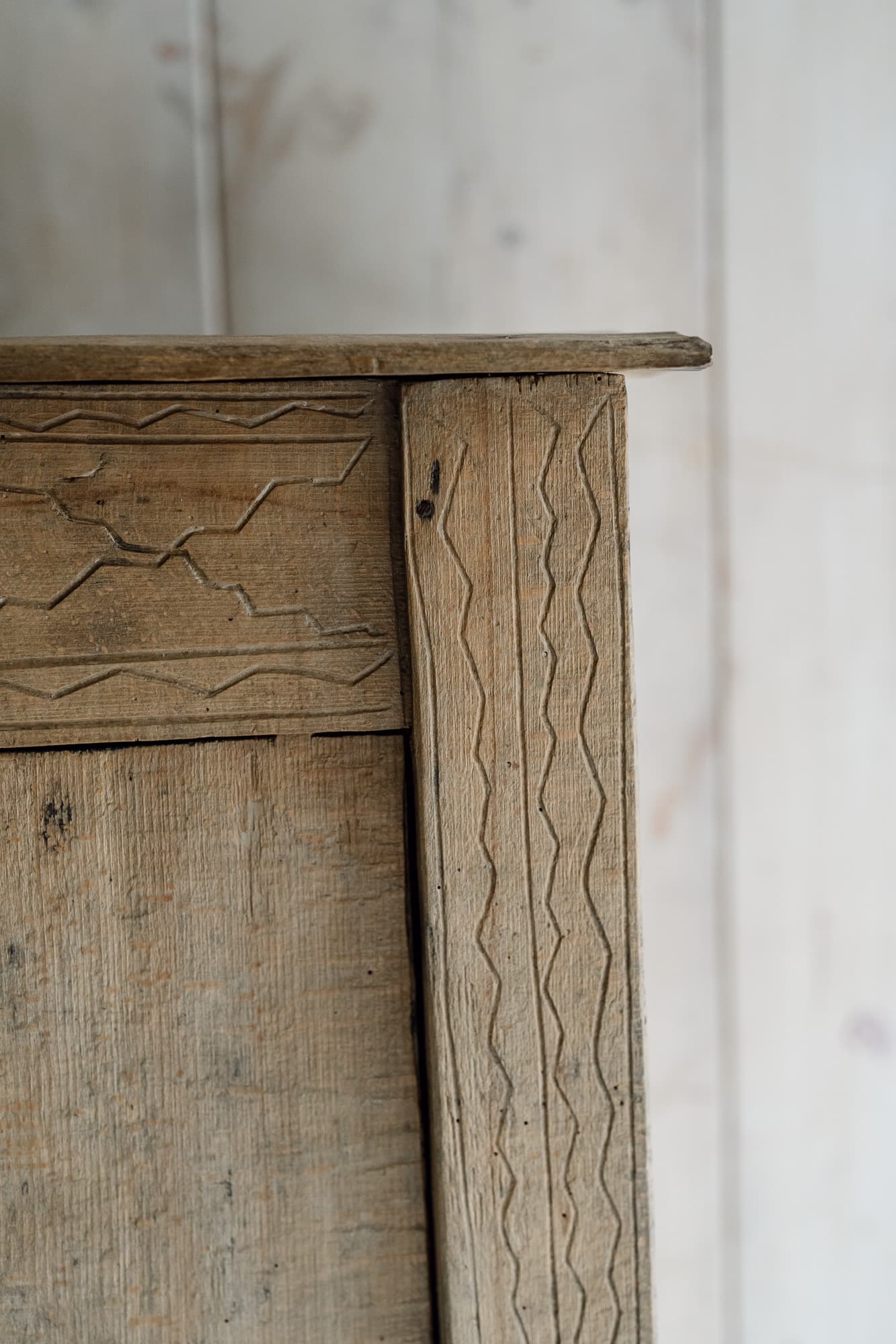 Naive Folk Art Cupboardwith Inscribed Detail