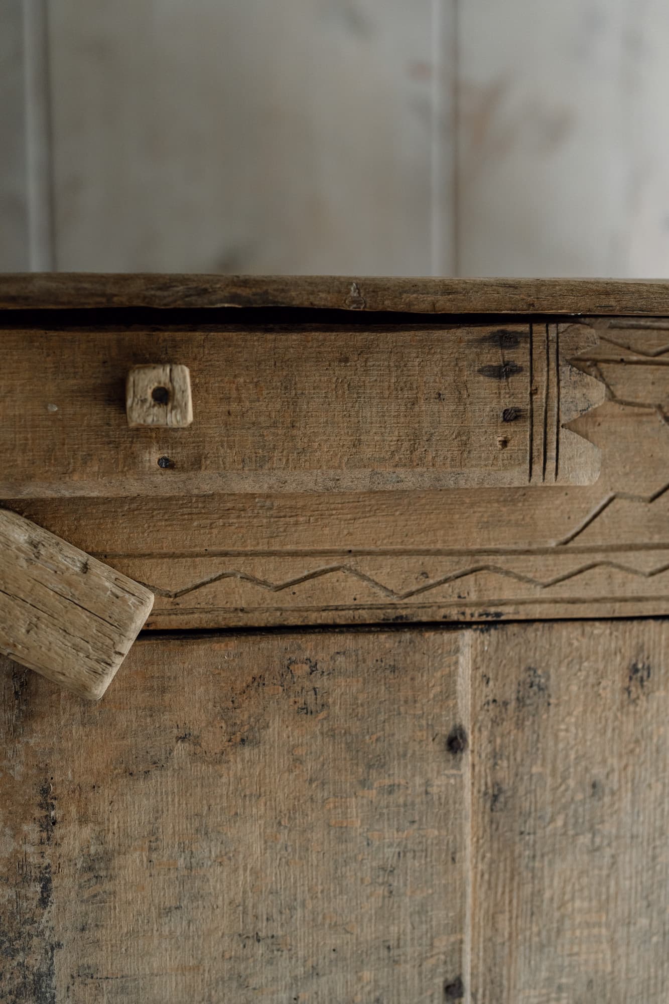 Naive Folk Art Cupboardwith Inscribed Detail