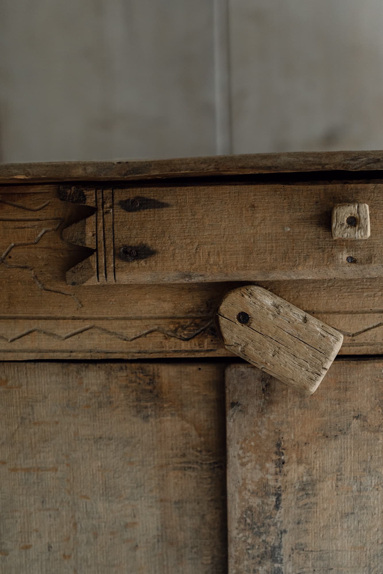 Naive Folk Art Cupboardwith Inscribed Detail