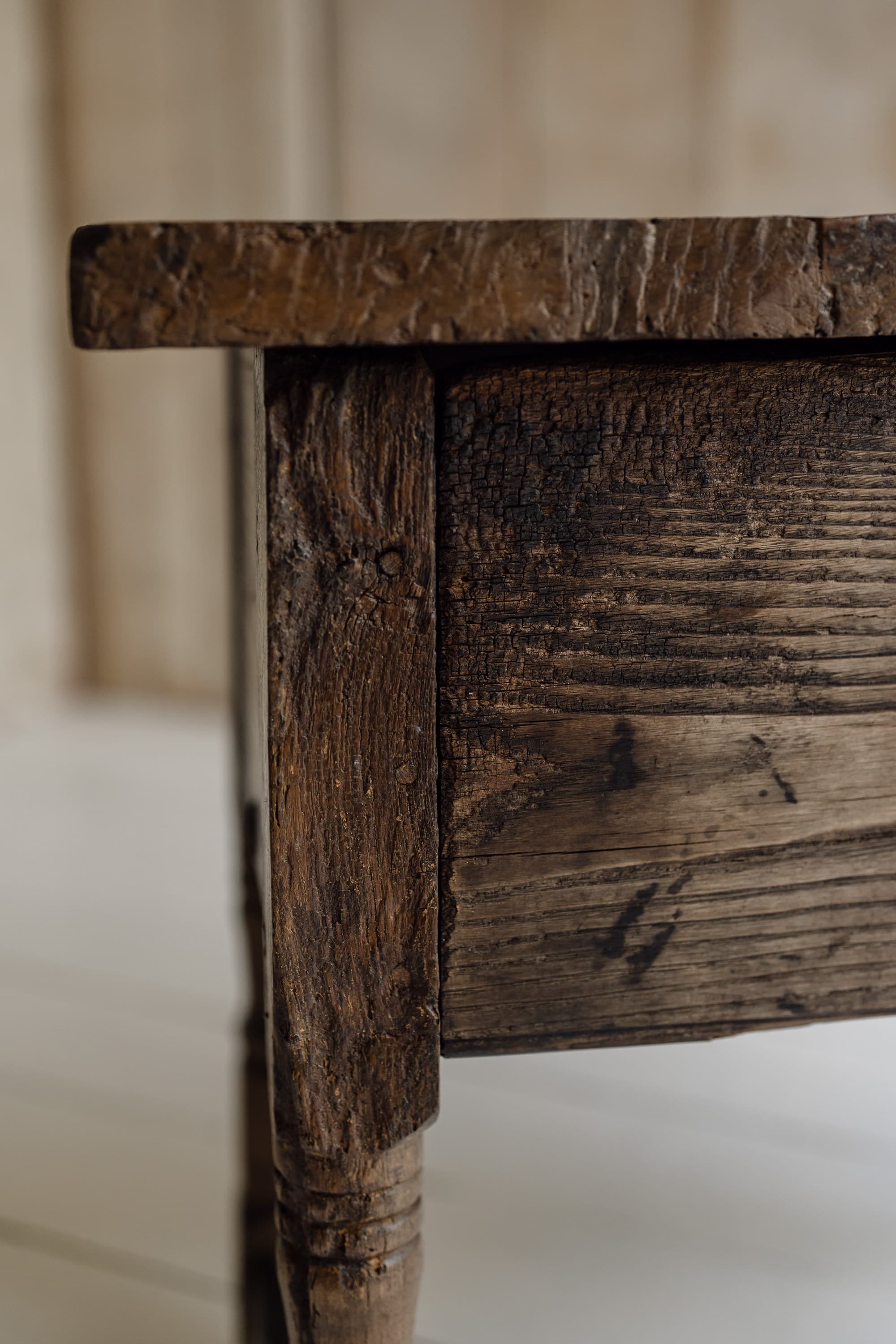 19th Century Italian Chestnut Side Table