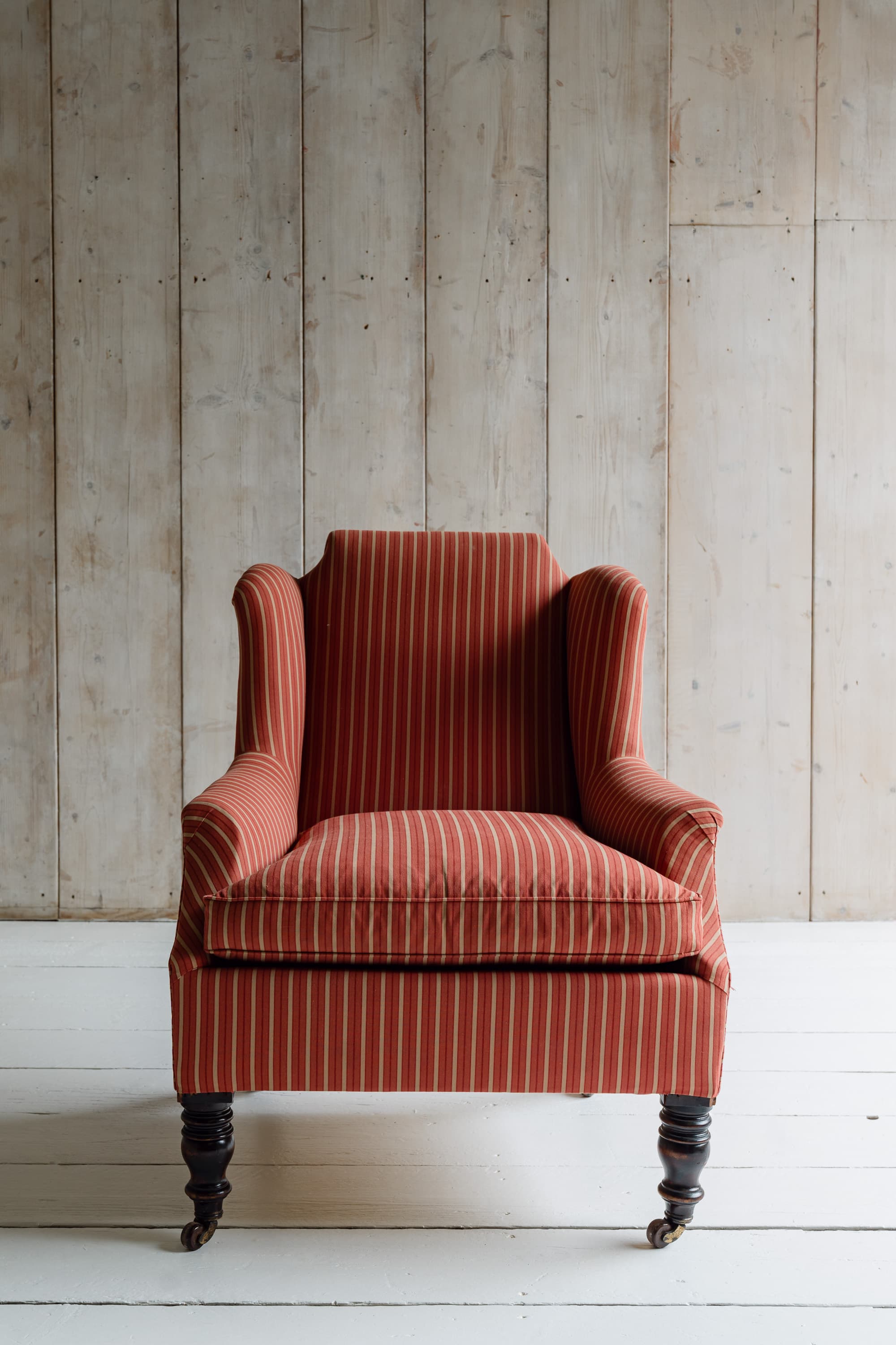Country House Upholstered Wingback Chair - Circa 1880 - 1920