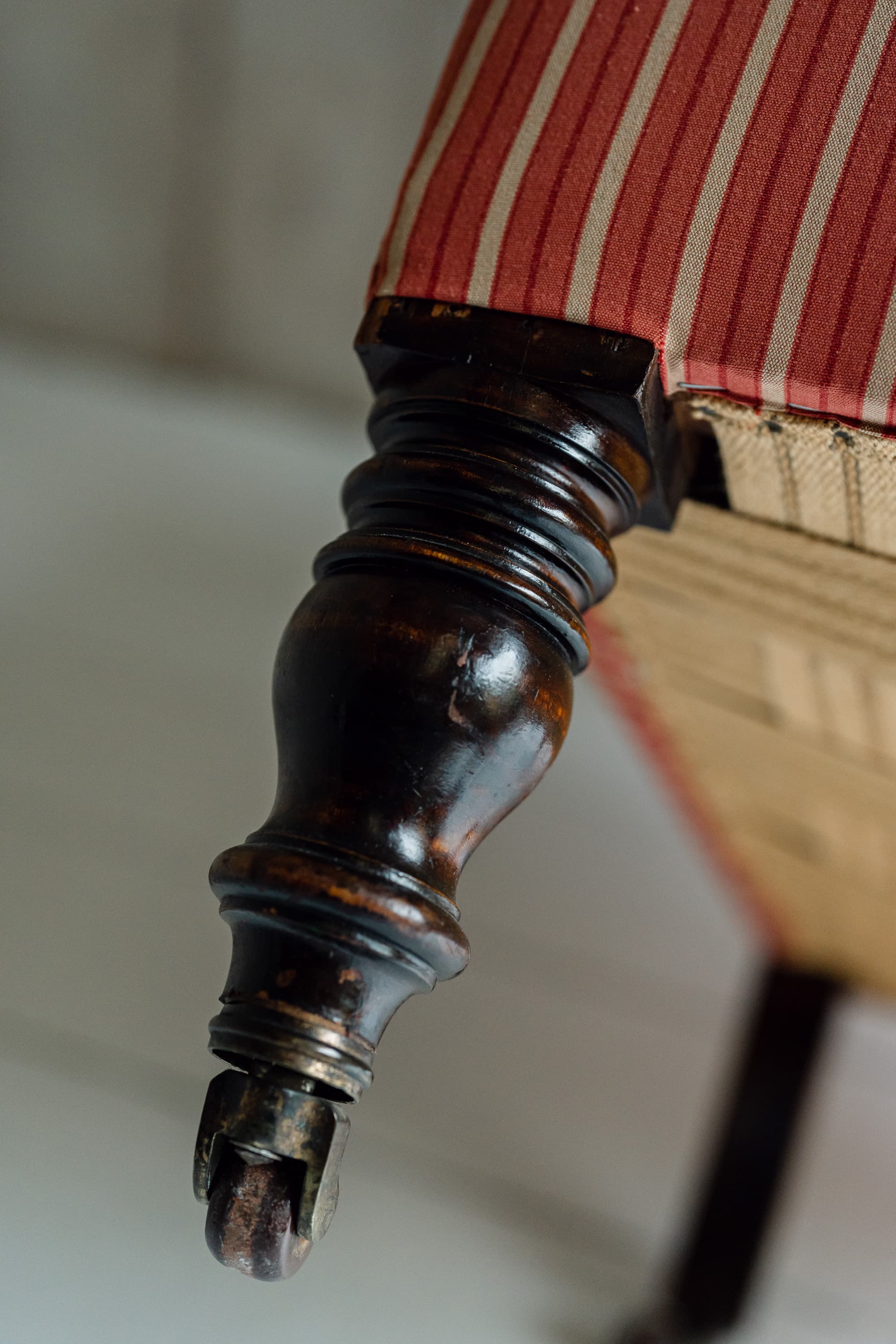 Country House Upholstered Wingback Chair - Circa 1880 - 1920