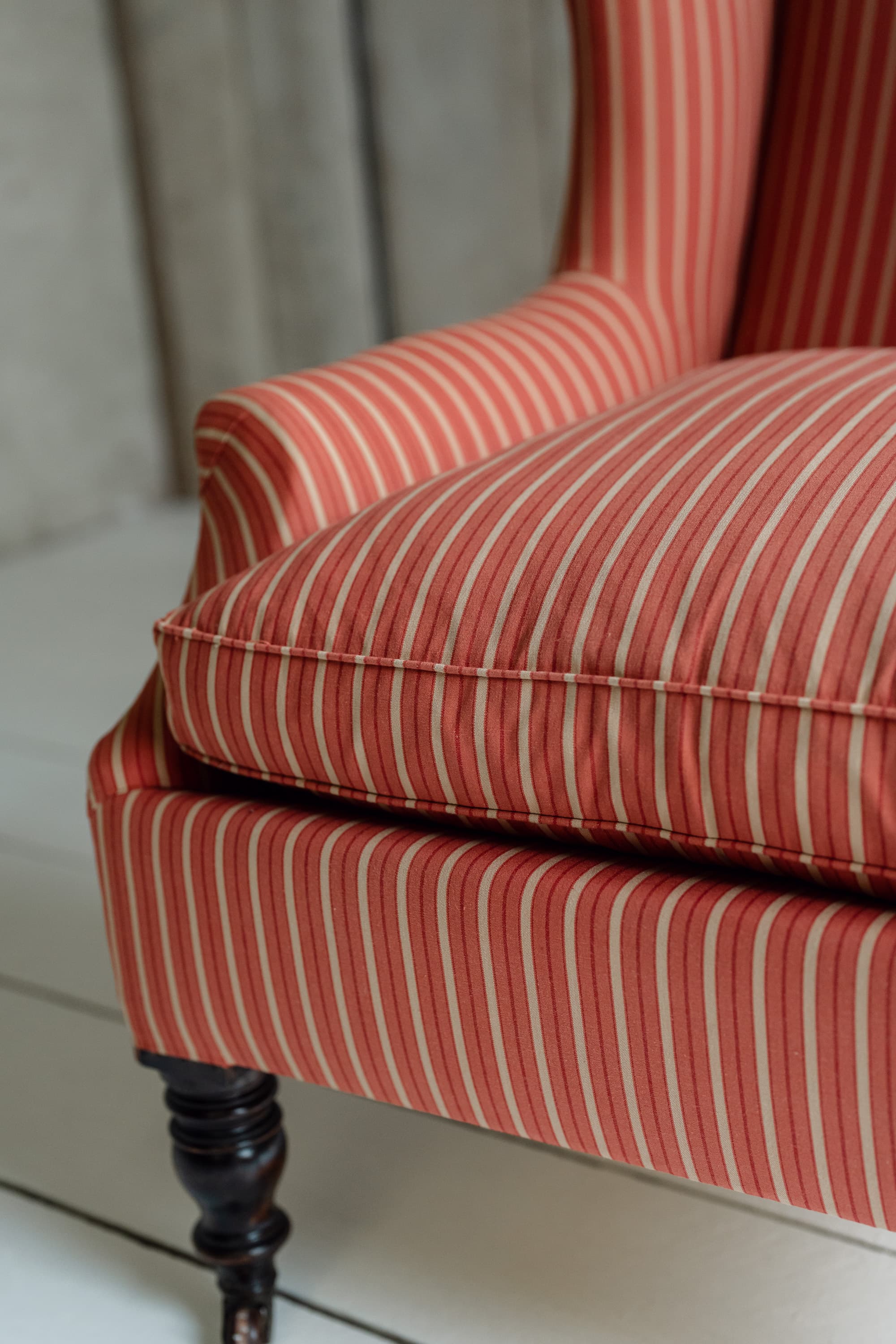 Country House Upholstered Wingback Chair - Circa 1880 - 1920