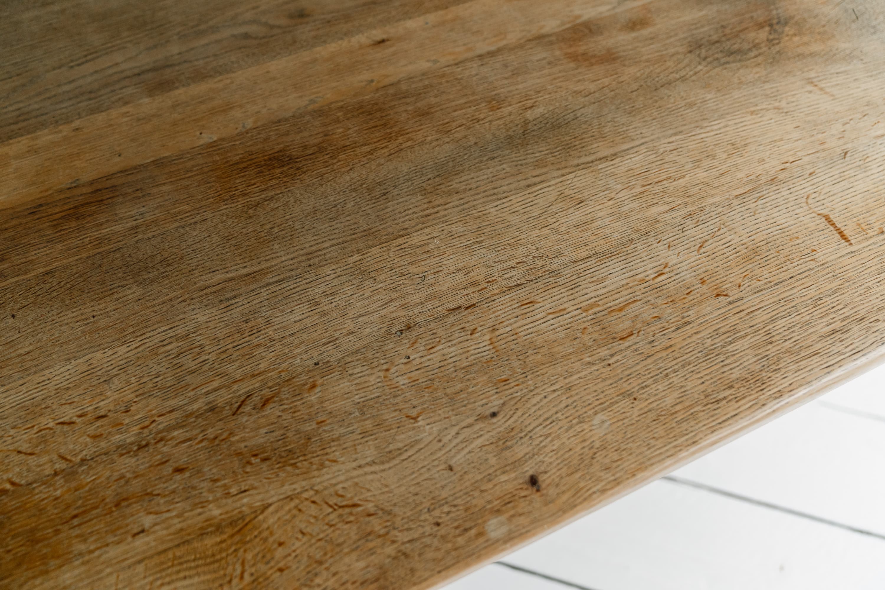 Solid Oak English Tavern Table with a Cross Leg Base