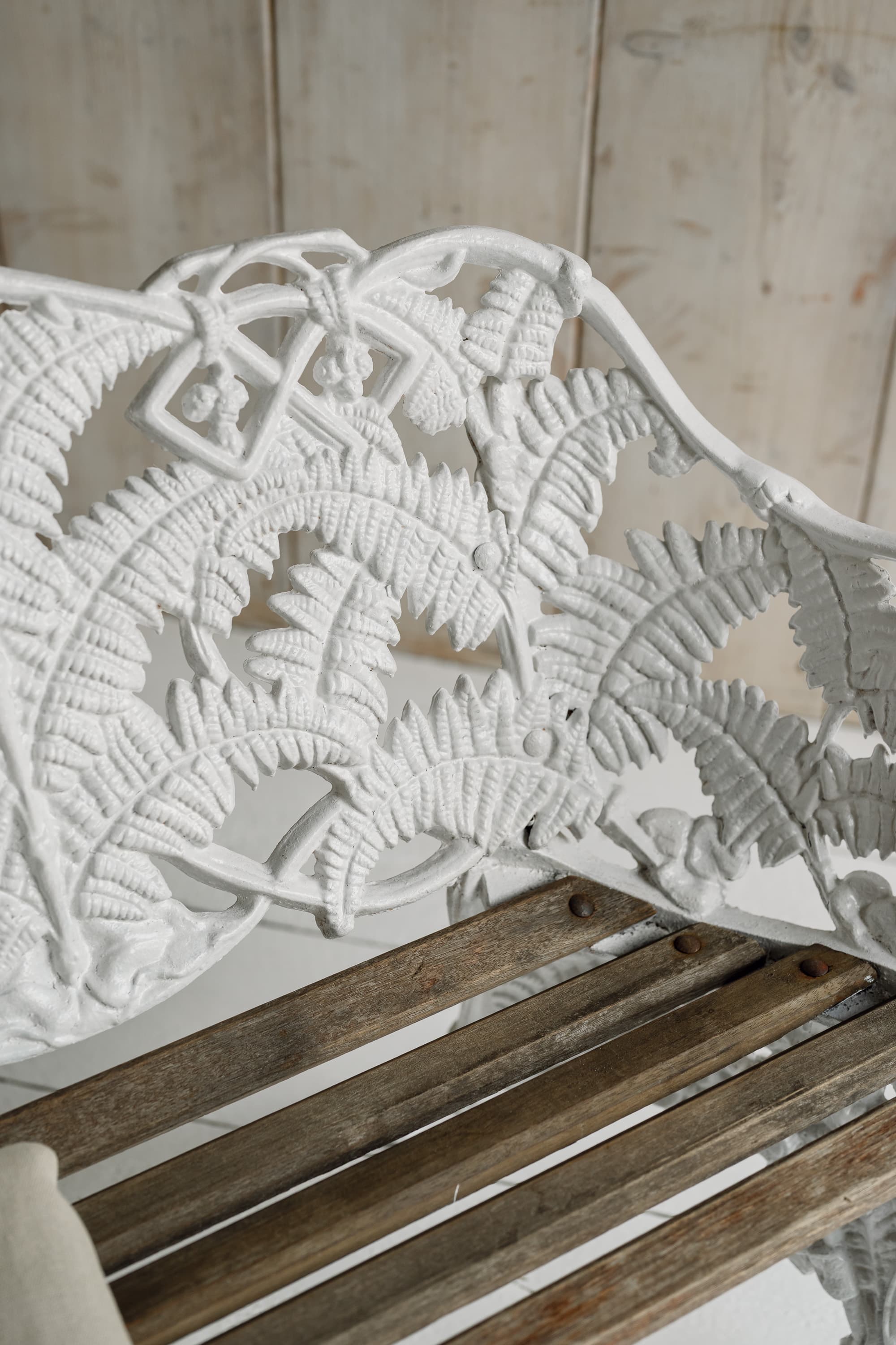 Fern & Blackberry Cast Iron Garden Bench, Coalbrookdale Style