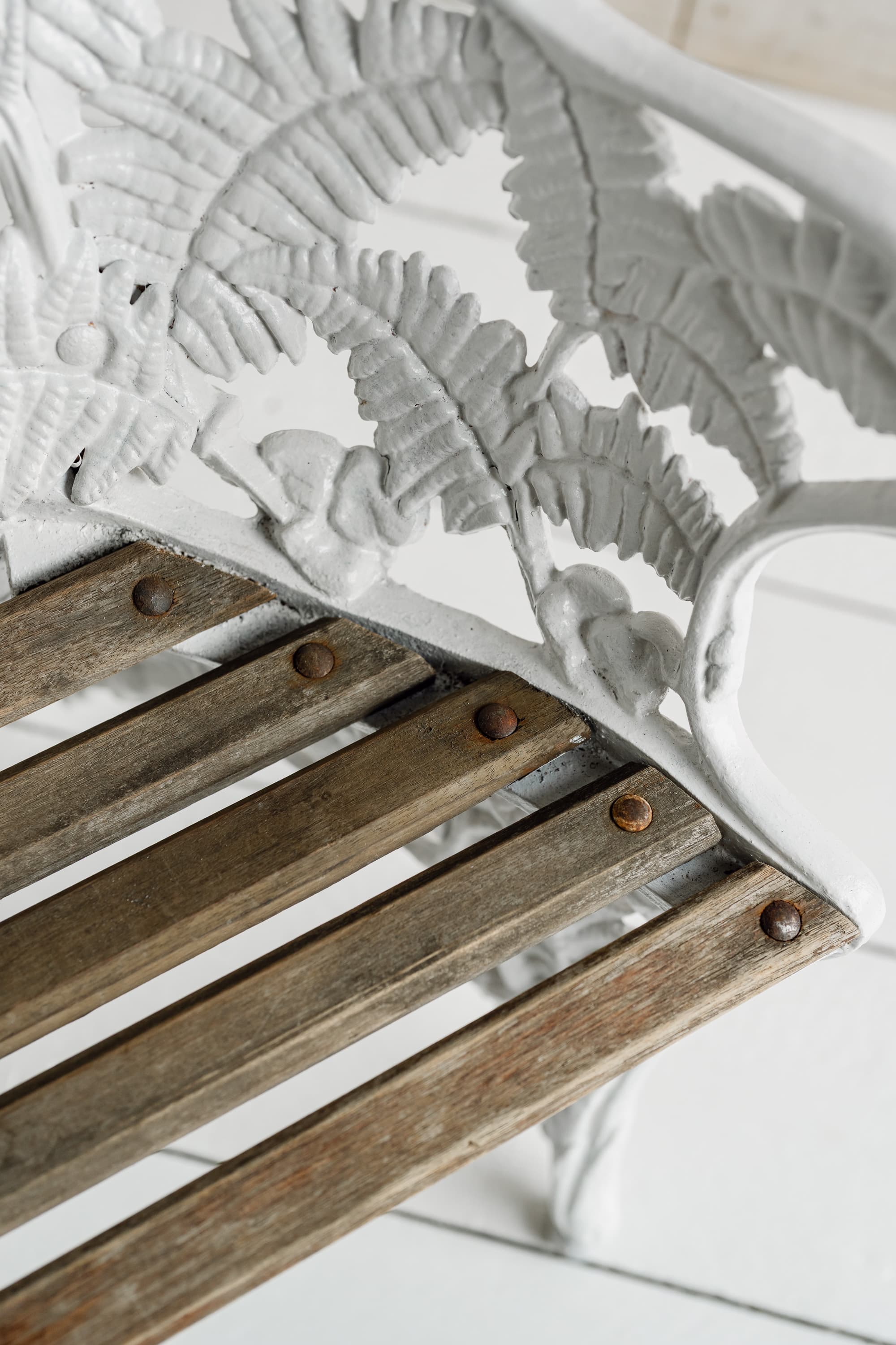 Fern & Blackberry Cast Iron Garden Bench, Coalbrookdale Style