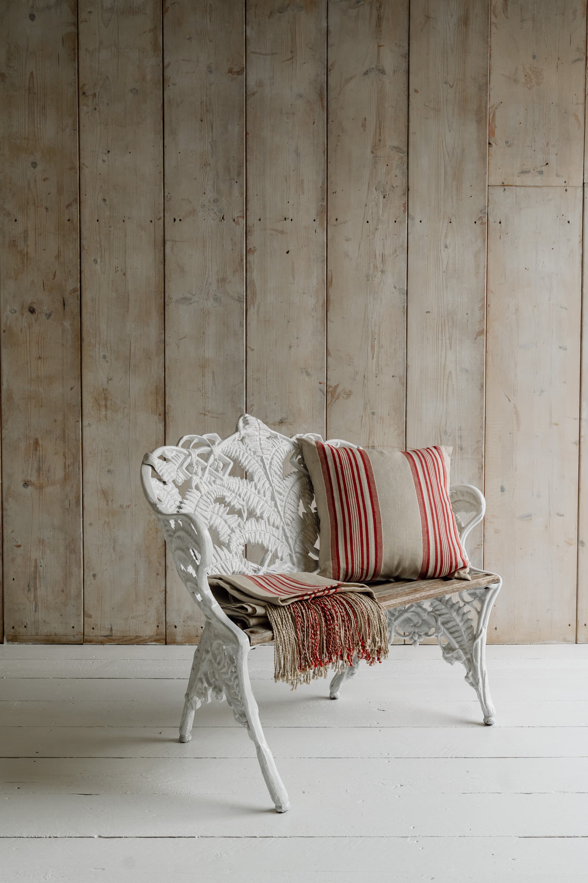 Fern & Blackberry Cast Iron Garden Bench, Coalbrookdale Style