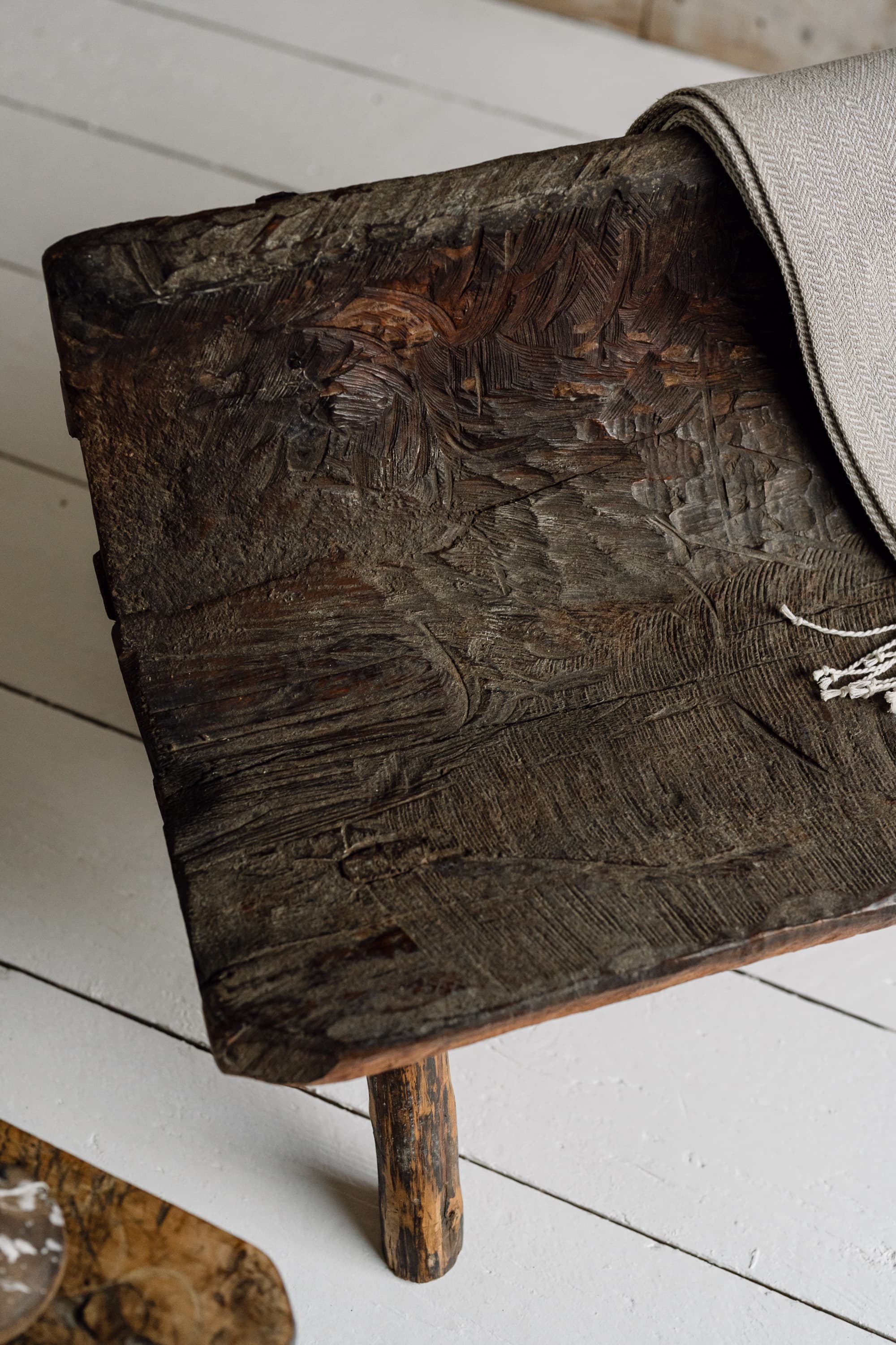 Primitive Monoxyl Bench, Savoie, 19th Century