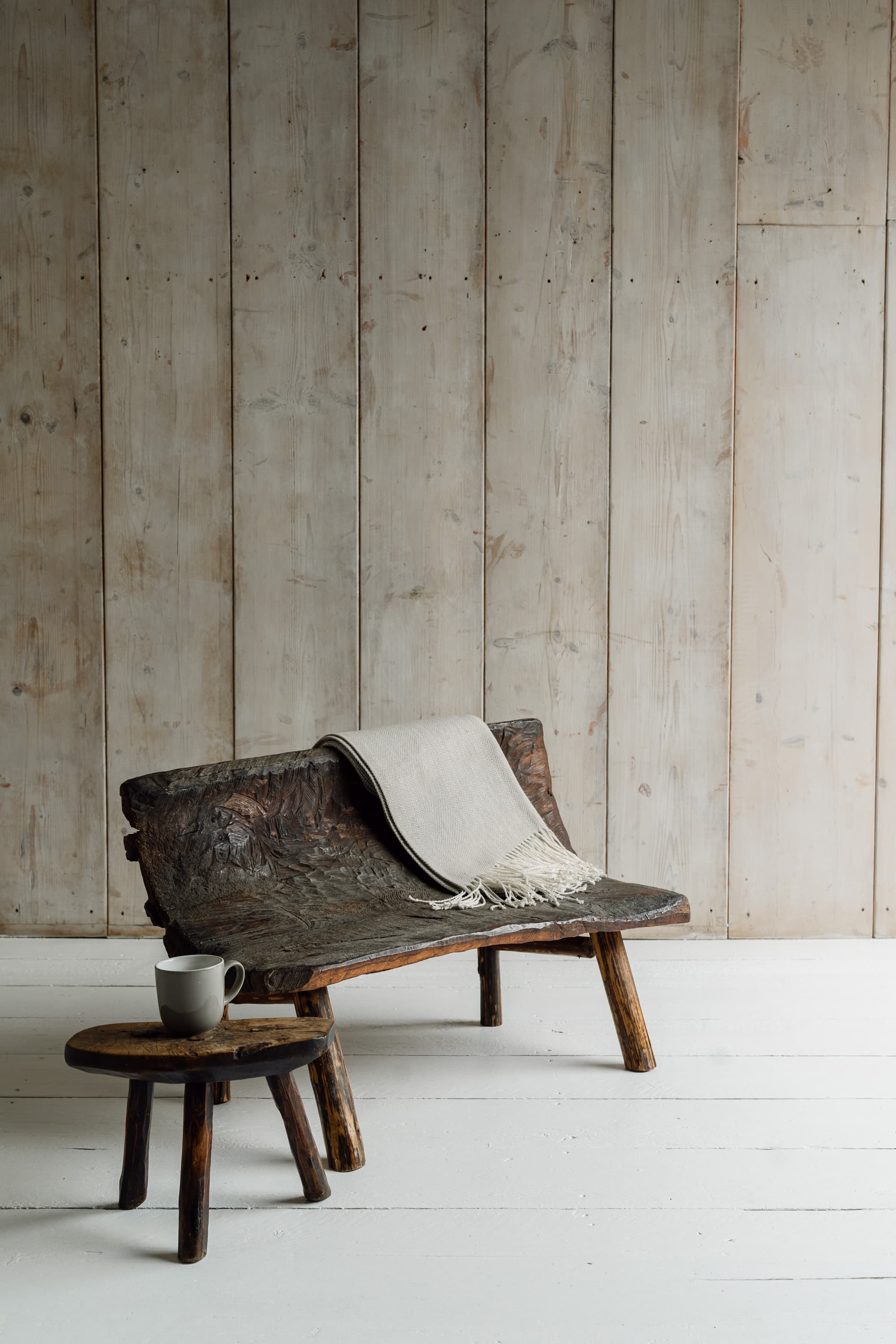 Primitive Monoxyl Bench, Savoie, 19th Century